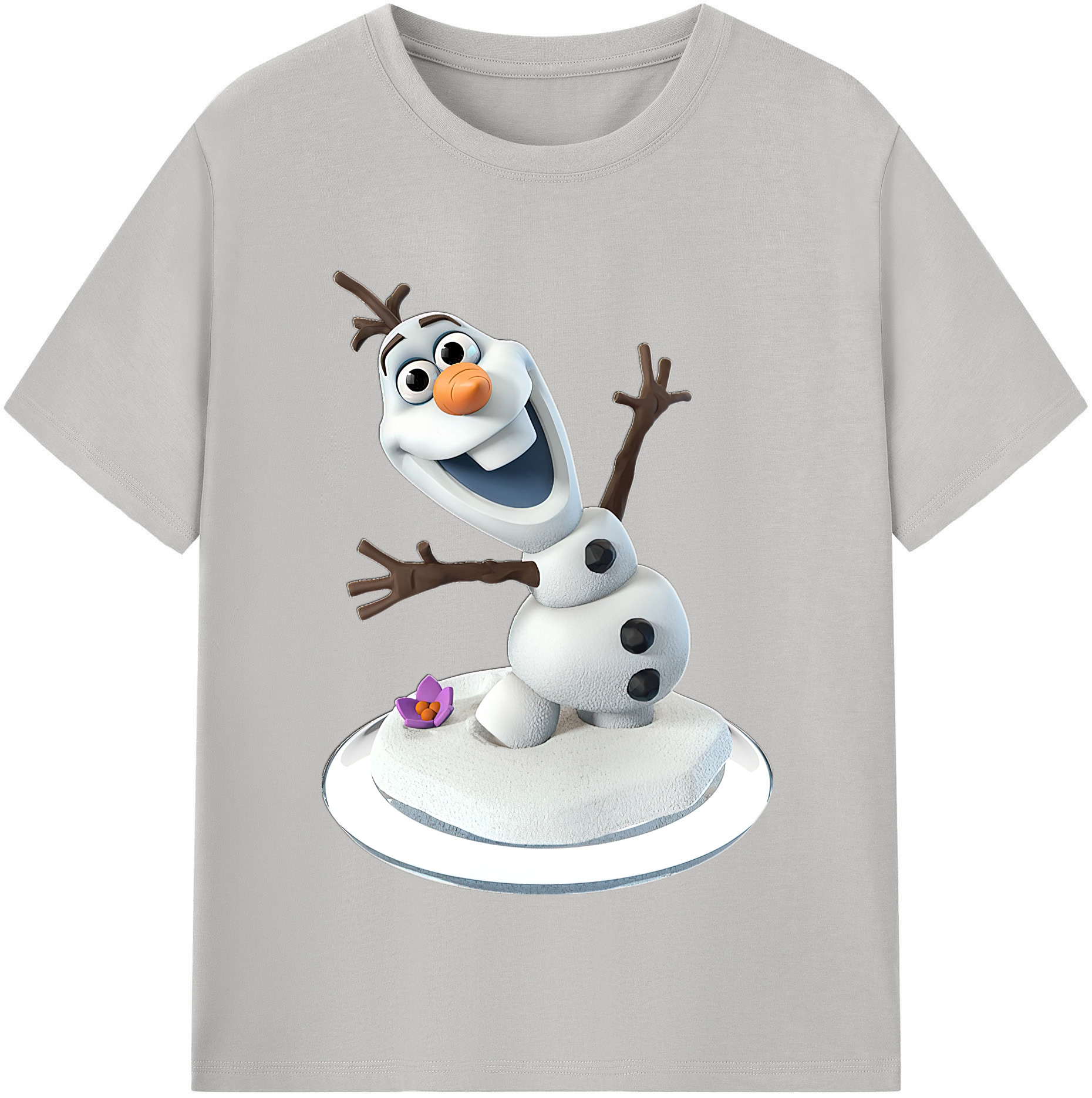 （画像用） アナと雪の女王 アンナ エルサ Frozen Anna Elsa 綿100％半袖Tシャツ（フロントプリント）