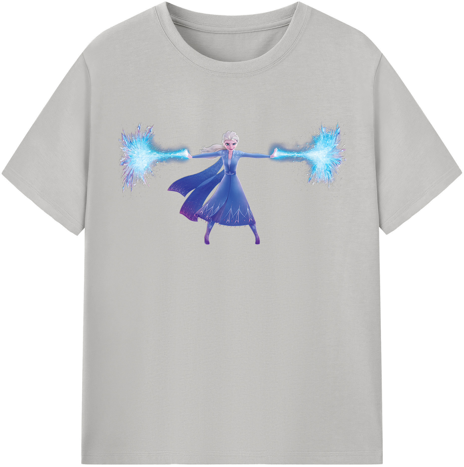 （画像用） アナと雪の女王 アンナ エルサ Frozen Anna Elsa 綿100％半袖Tシャツ（フロントプリント）