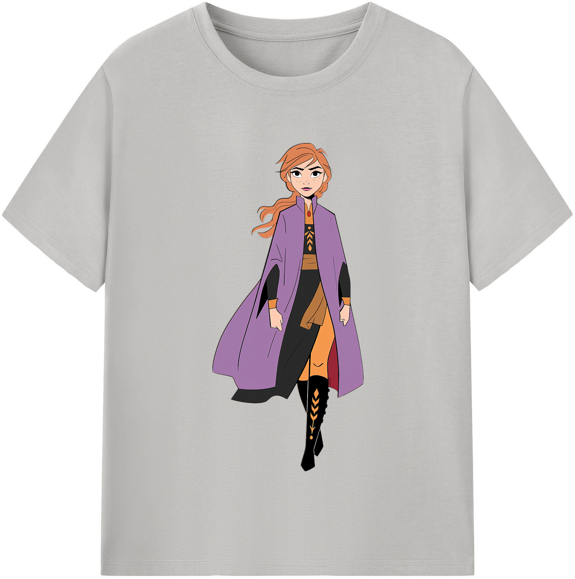 （画像用） アナと雪の女王 アンナ エルサ Frozen Anna Elsa 綿100％半袖Tシャツ（フロントプリント）