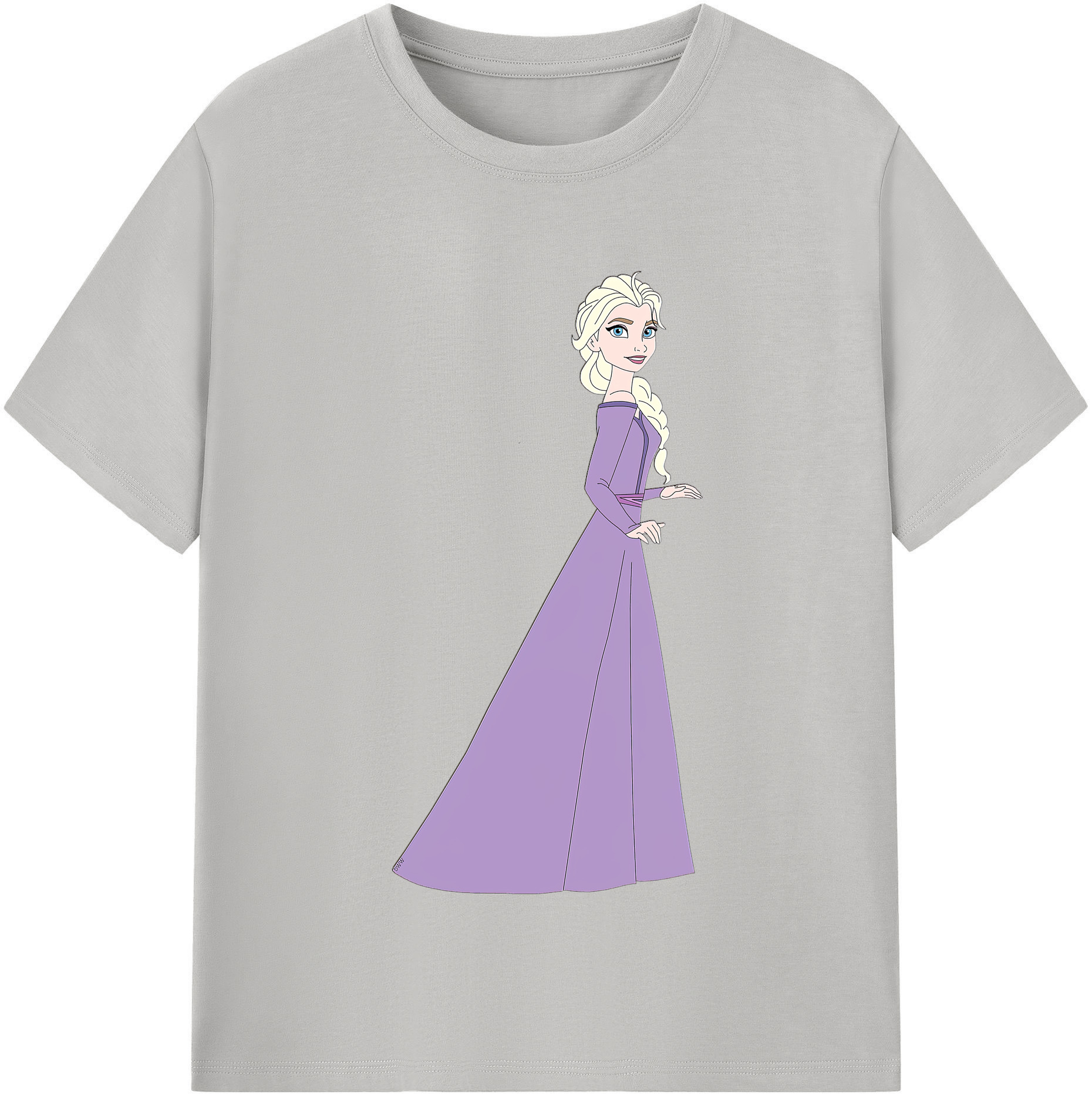 （画像用） アナと雪の女王 アンナ エルサ Frozen Anna Elsa 綿100％半袖Tシャツ（フロントプリント）