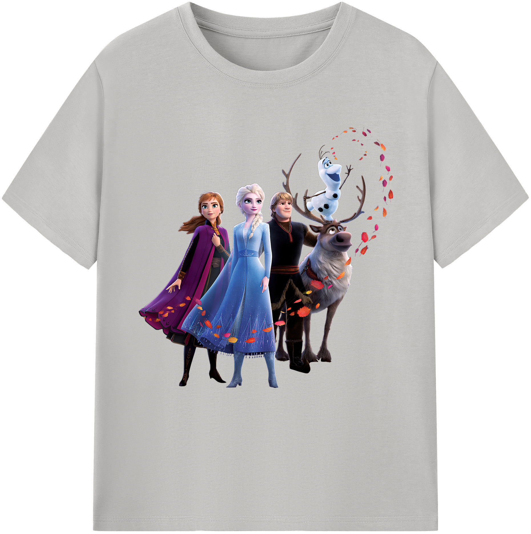 （画像用） アナと雪の女王 アンナ エルサ Frozen Anna Elsa 綿100％半袖Tシャツ（フロントプリント）