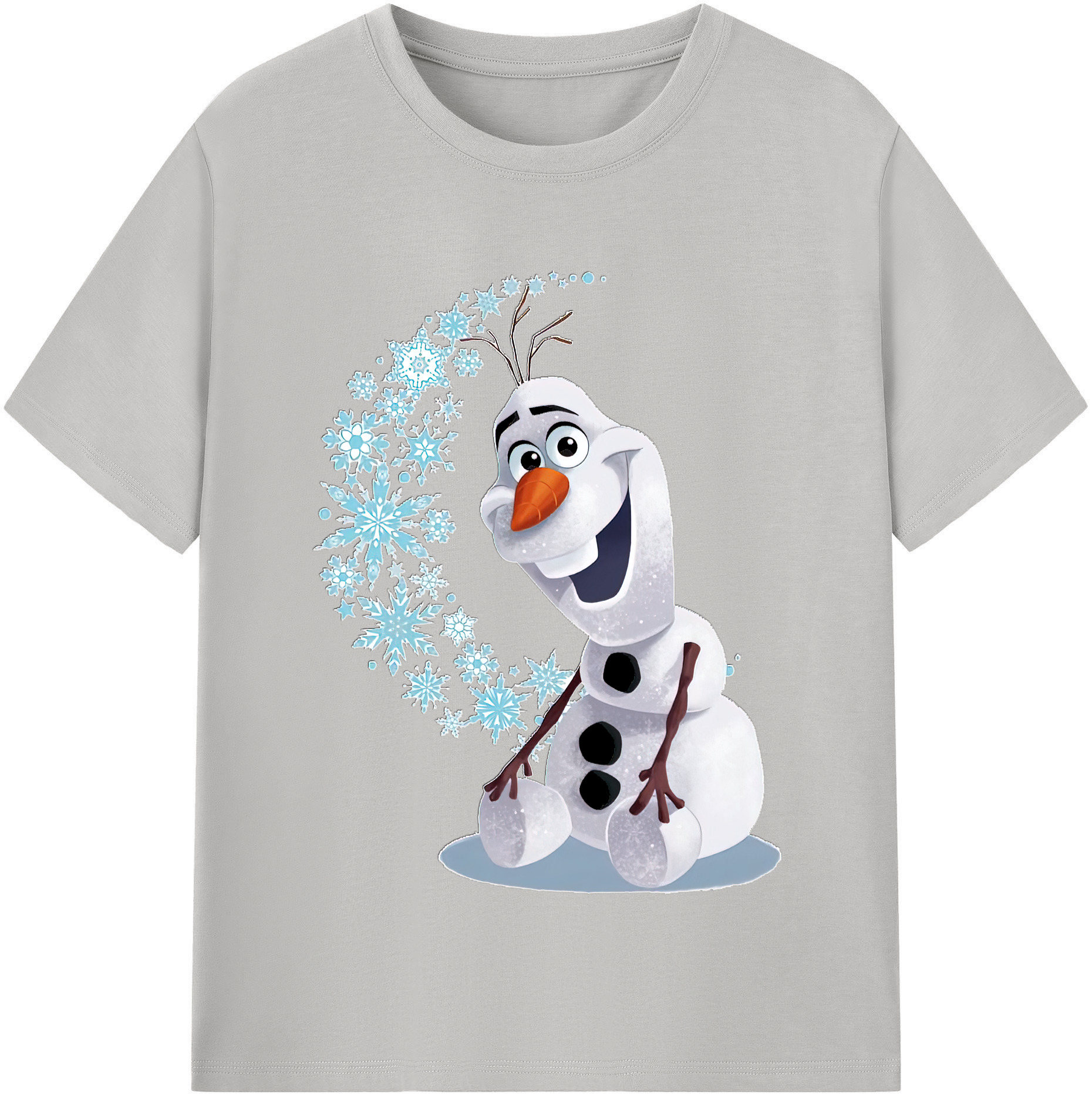 （画像用） アナと雪の女王 アンナ エルサ Frozen Anna Elsa 綿100％半袖Tシャツ（フロントプリント）