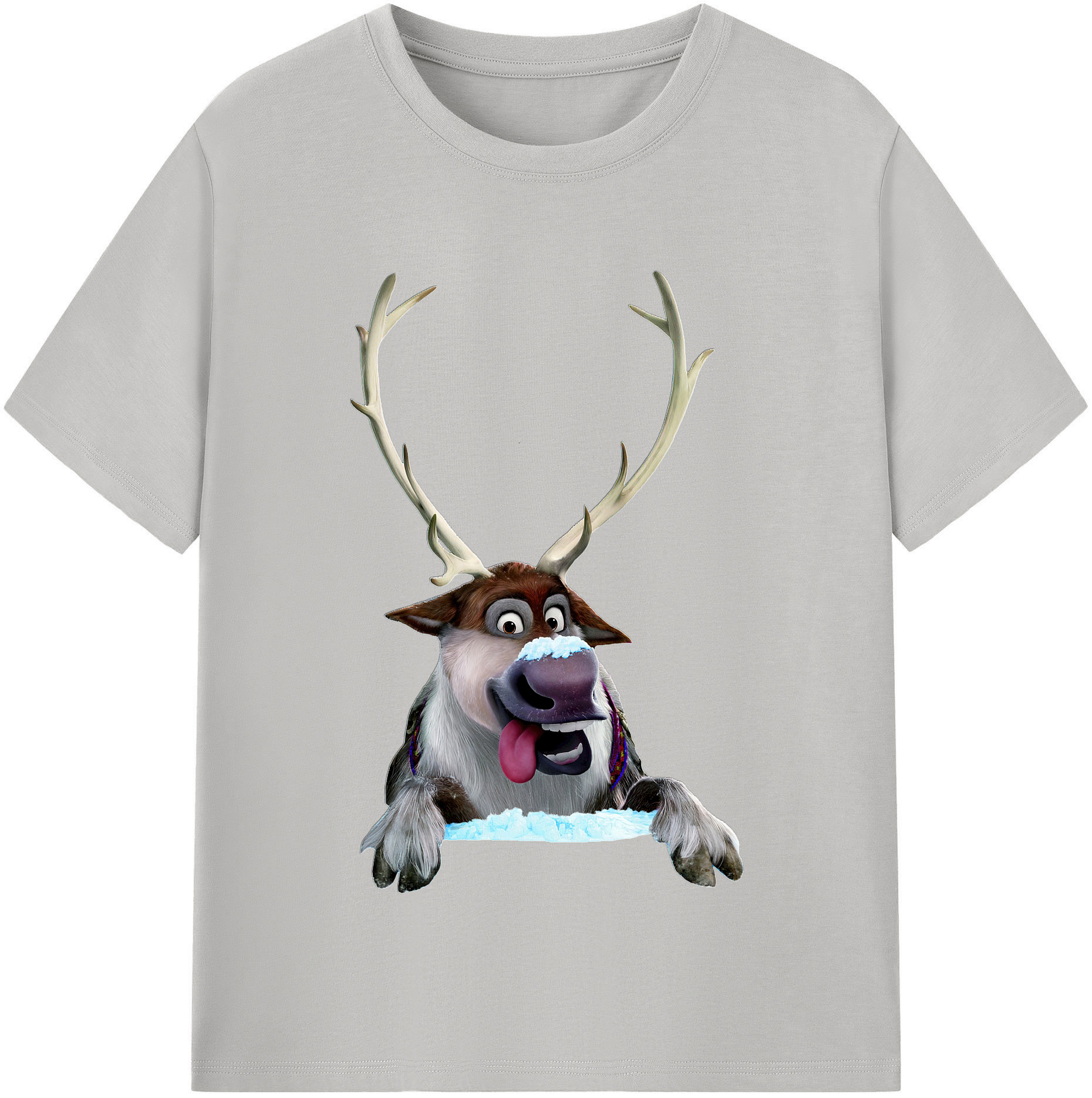 （画像用） アナと雪の女王 アンナ エルサ Frozen Anna Elsa 綿100％半袖Tシャツ（フロントプリント）