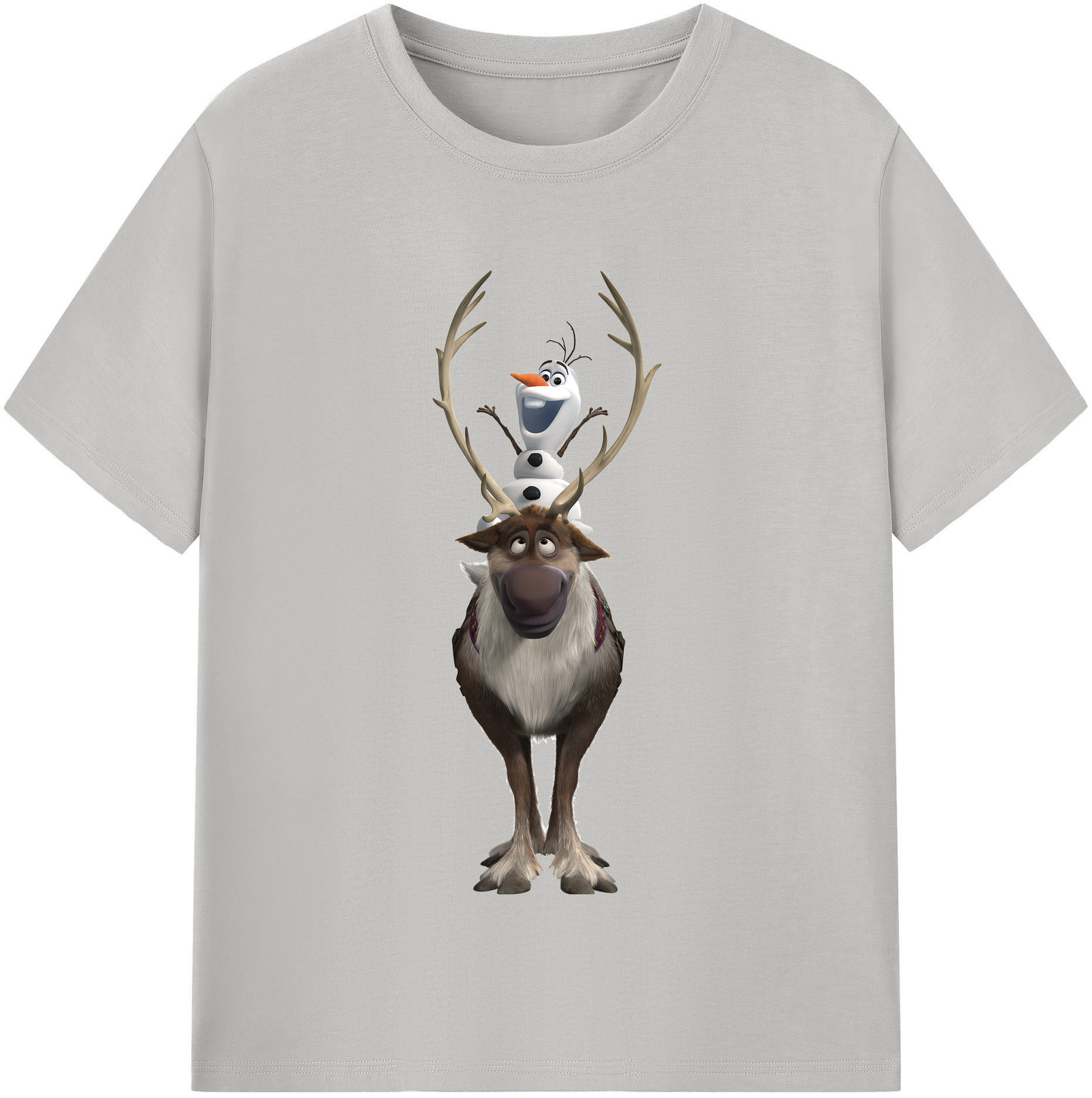 （画像用） アナと雪の女王 アンナ エルサ Frozen Anna Elsa 綿100％半袖Tシャツ（フロントプリント）