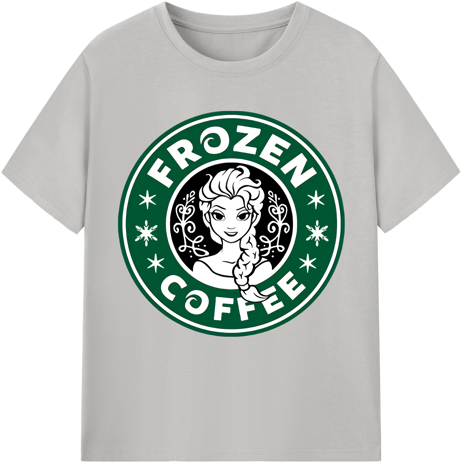 （画像用） アナと雪の女王 アンナ エルサ Frozen Anna Elsa 綿100％半袖Tシャツ（フロントプリント）