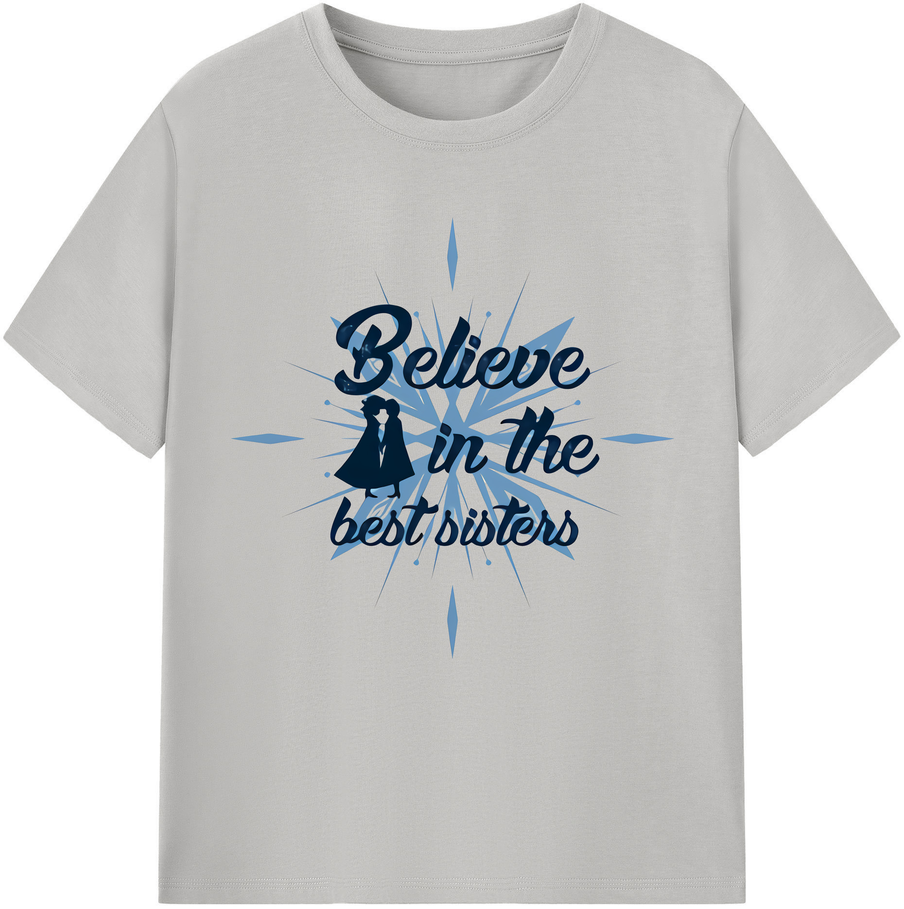 （画像用） アナと雪の女王 アンナ エルサ Frozen Anna Elsa 綿100％半袖Tシャツ（フロントプリント）