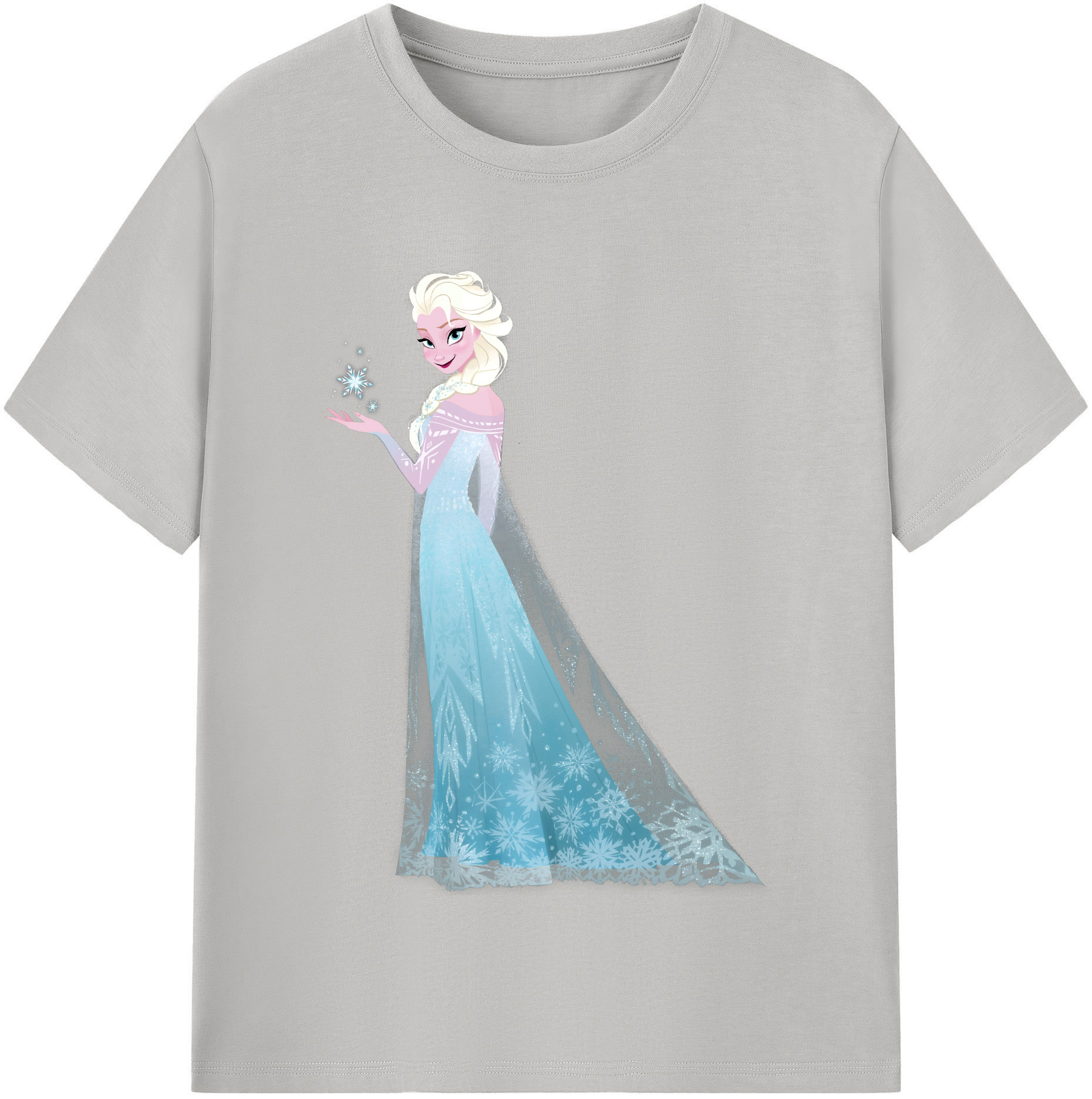 （画像用） アナと雪の女王 アンナ エルサ Frozen Anna Elsa 綿100％半袖Tシャツ（フロントプリント）
