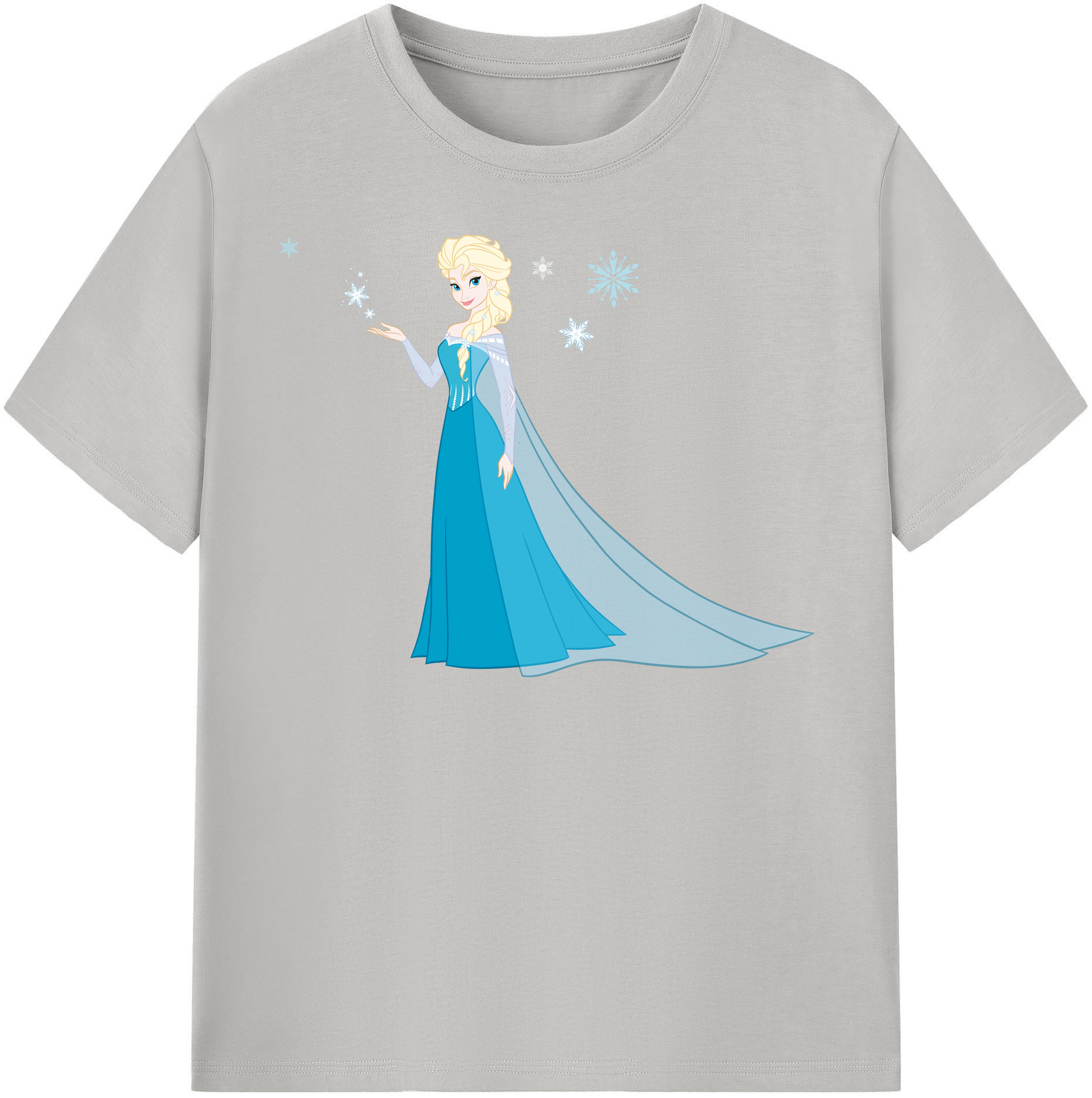 （画像用） アナと雪の女王 アンナ エルサ Frozen Anna Elsa 綿100％半袖Tシャツ（フロントプリント）