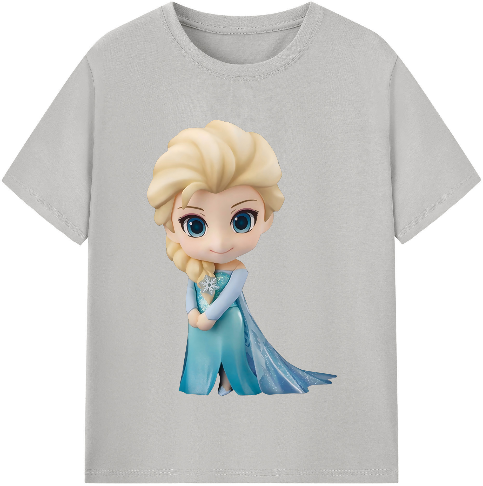 （画像用） アナと雪の女王 アンナ エルサ Frozen Anna Elsa 綿100％半袖Tシャツ（フロントプリント）