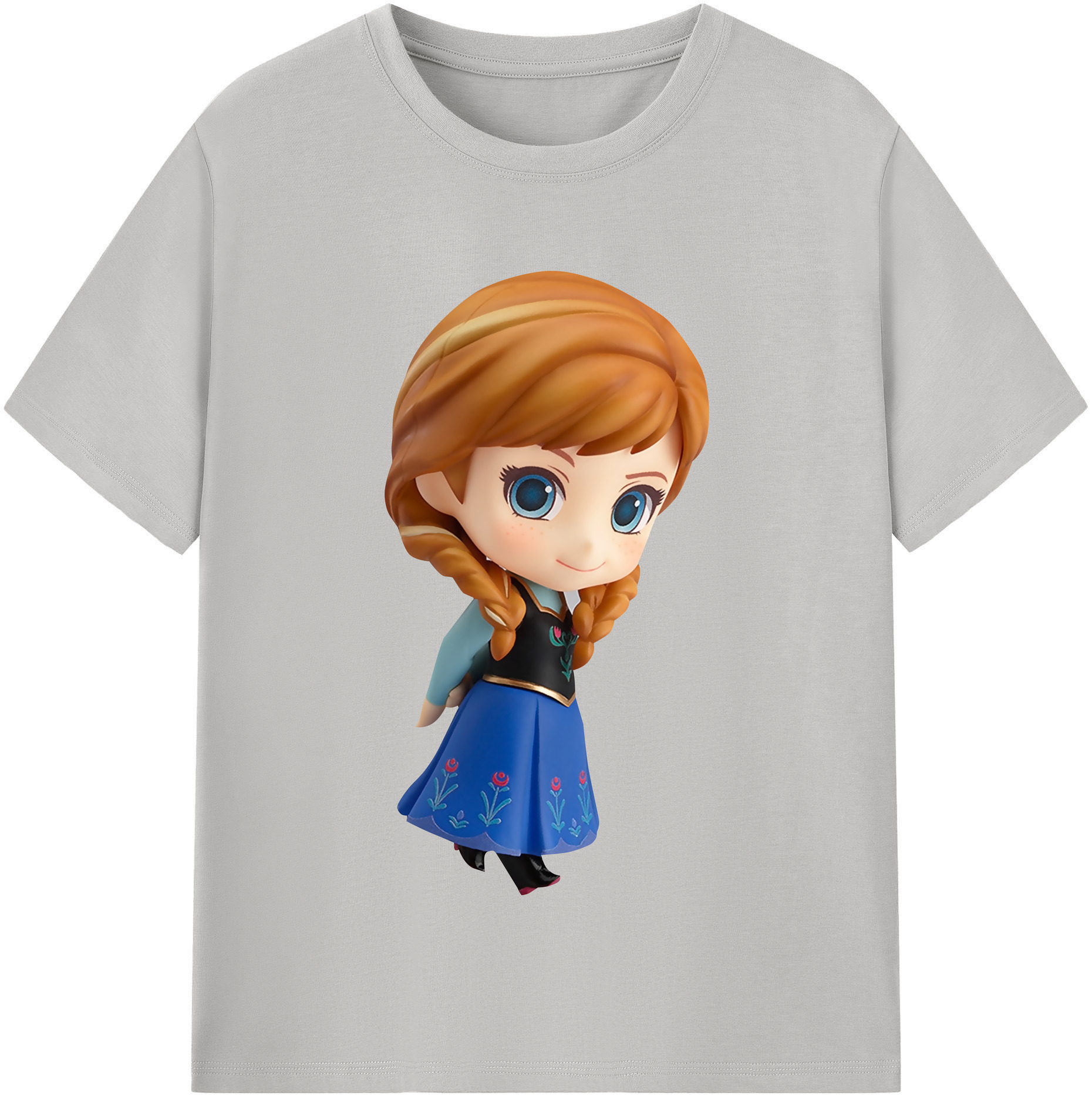 （画像用） アナと雪の女王 アンナ エルサ Frozen Anna Elsa 綿100％半袖Tシャツ（フロントプリント）
