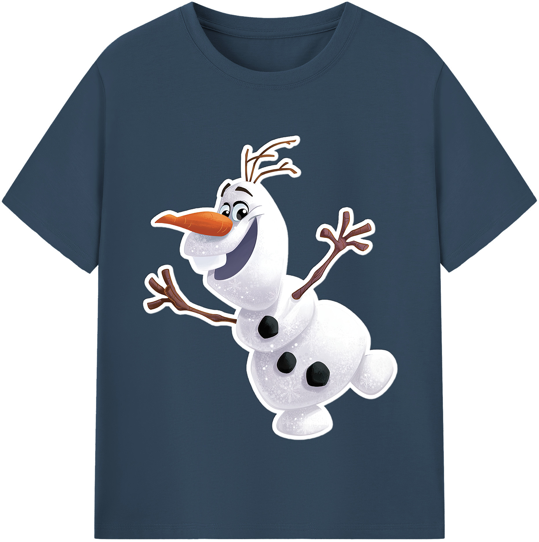 （画像用） アナと雪の女王 アンナ エルサ Frozen Anna Elsa 綿100％半袖Tシャツ（フロントプリント）