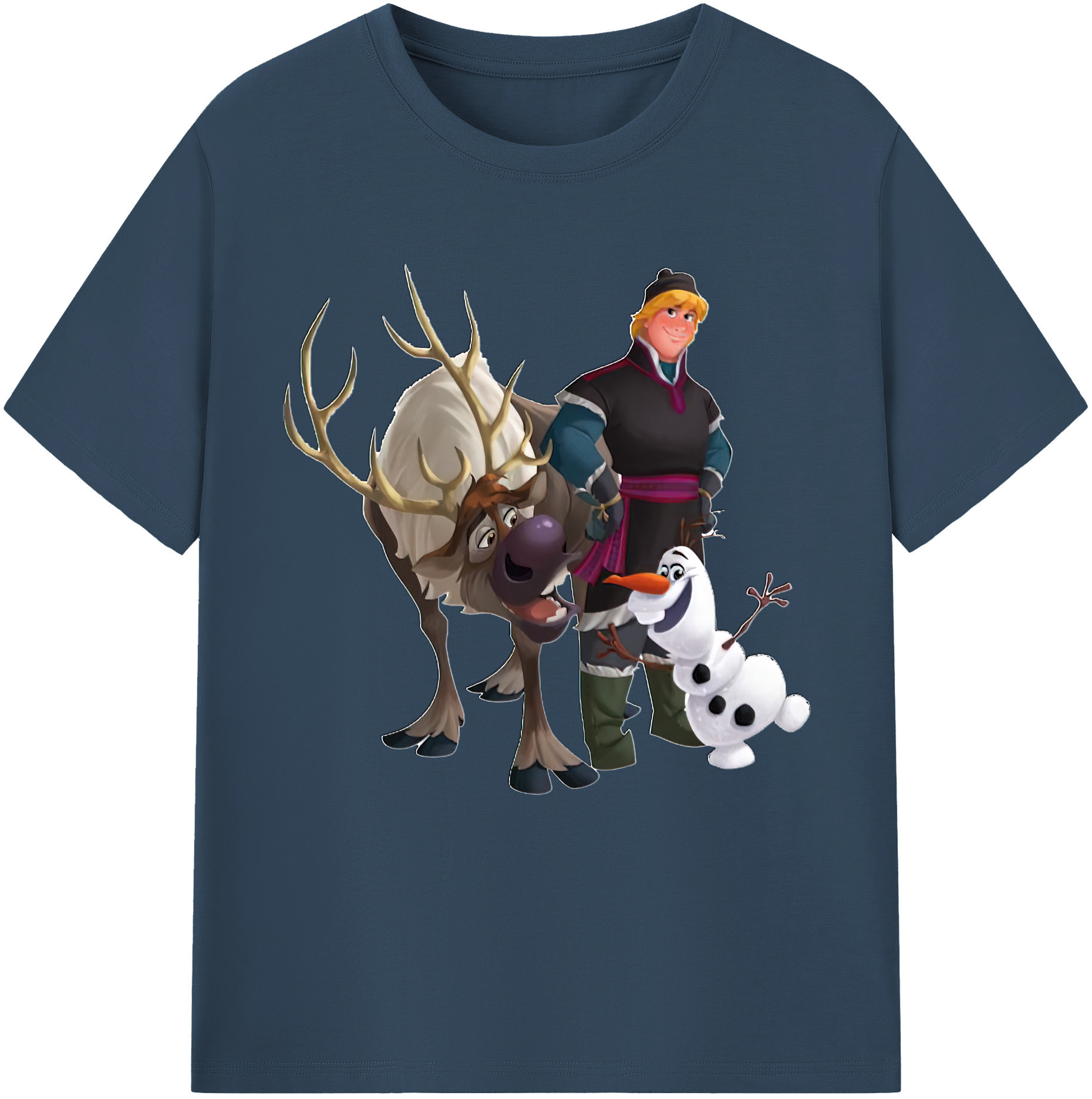 （画像用） アナと雪の女王 アンナ エルサ Frozen Anna Elsa 綿100％半袖Tシャツ（フロントプリント）