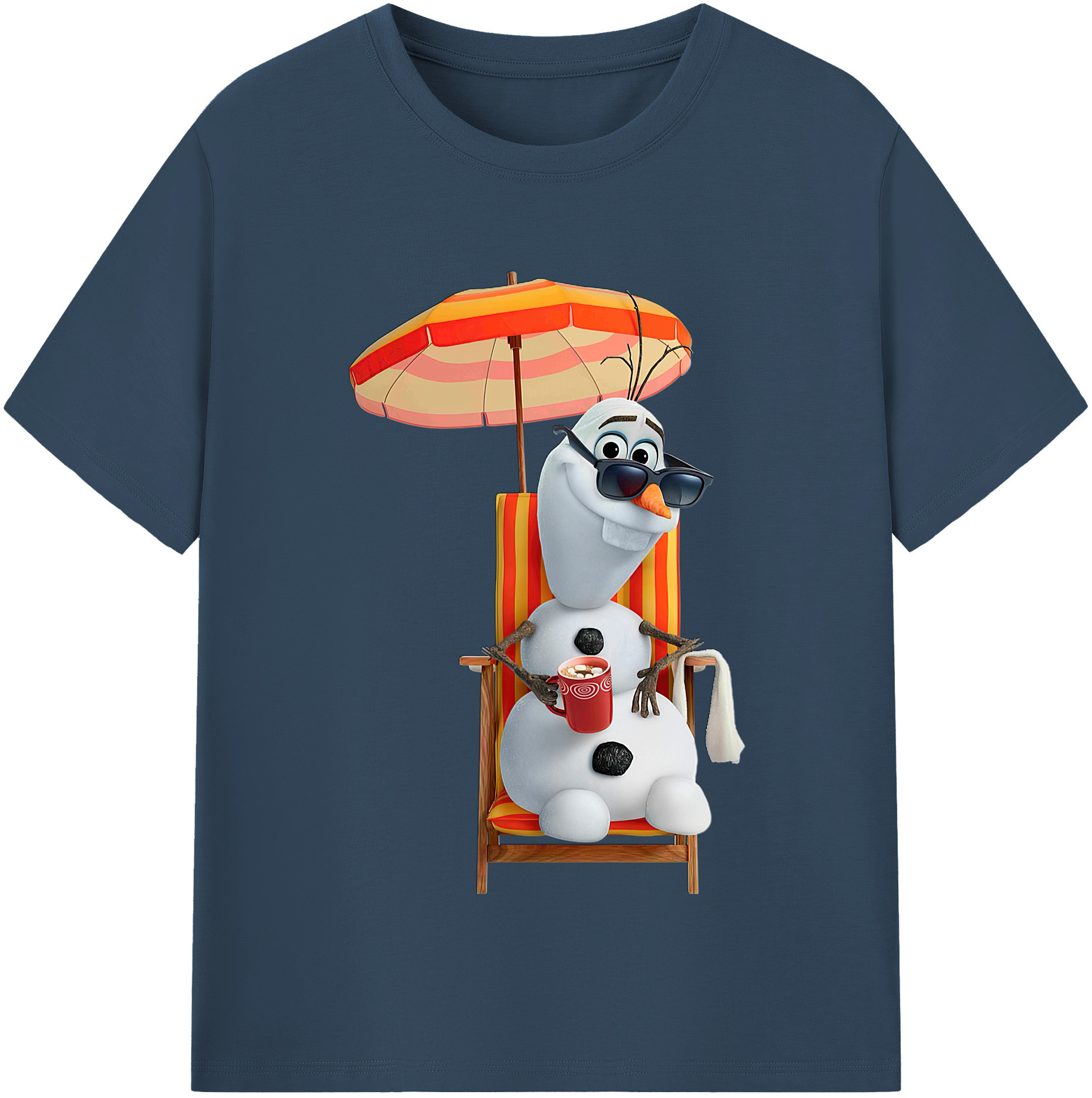 （画像用） アナと雪の女王 アンナ エルサ Frozen Anna Elsa 綿100％半袖Tシャツ（フロントプリント）