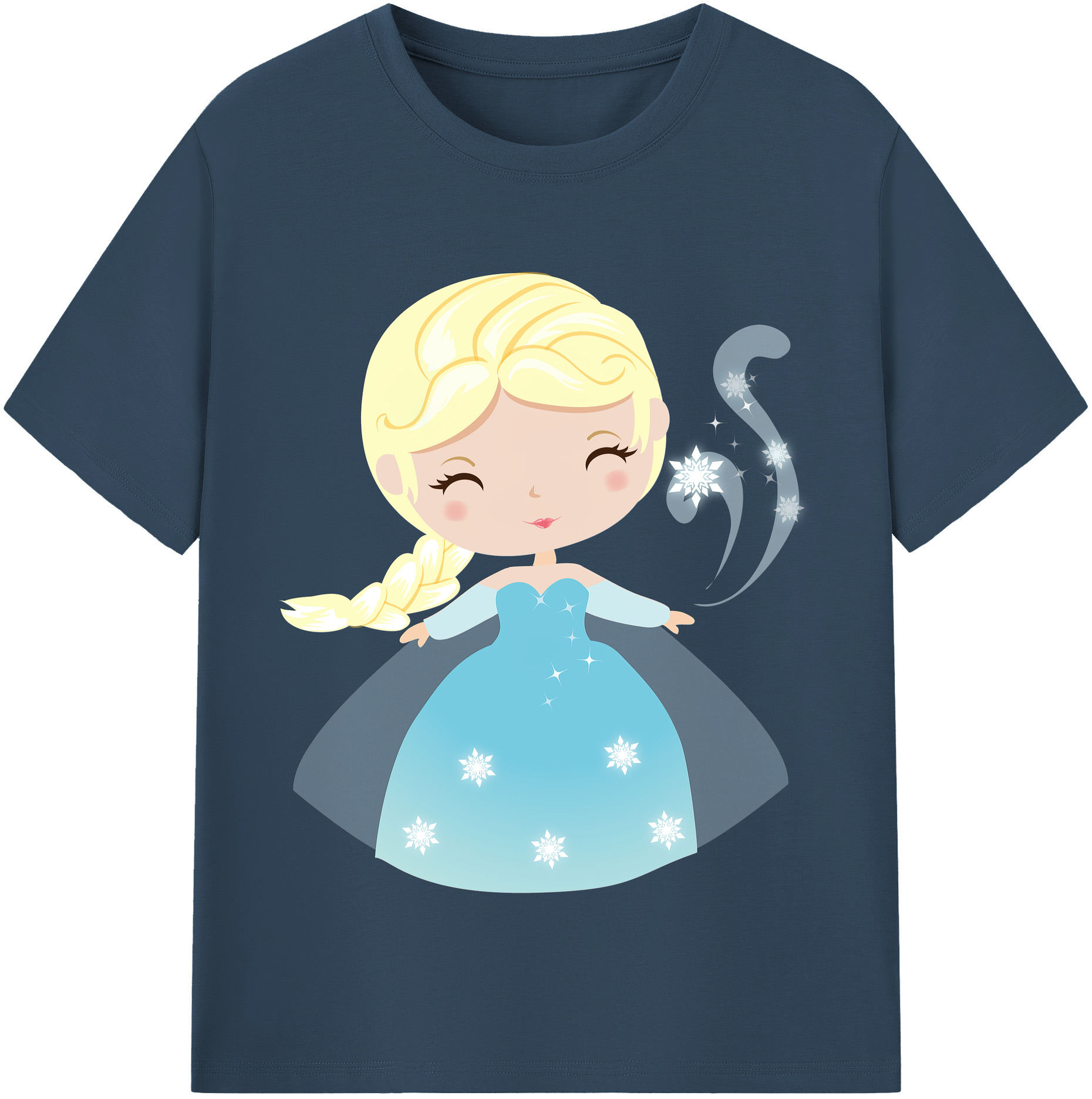 （画像用） アナと雪の女王 アンナ エルサ Frozen Anna Elsa 綿100％半袖Tシャツ（フロントプリント）