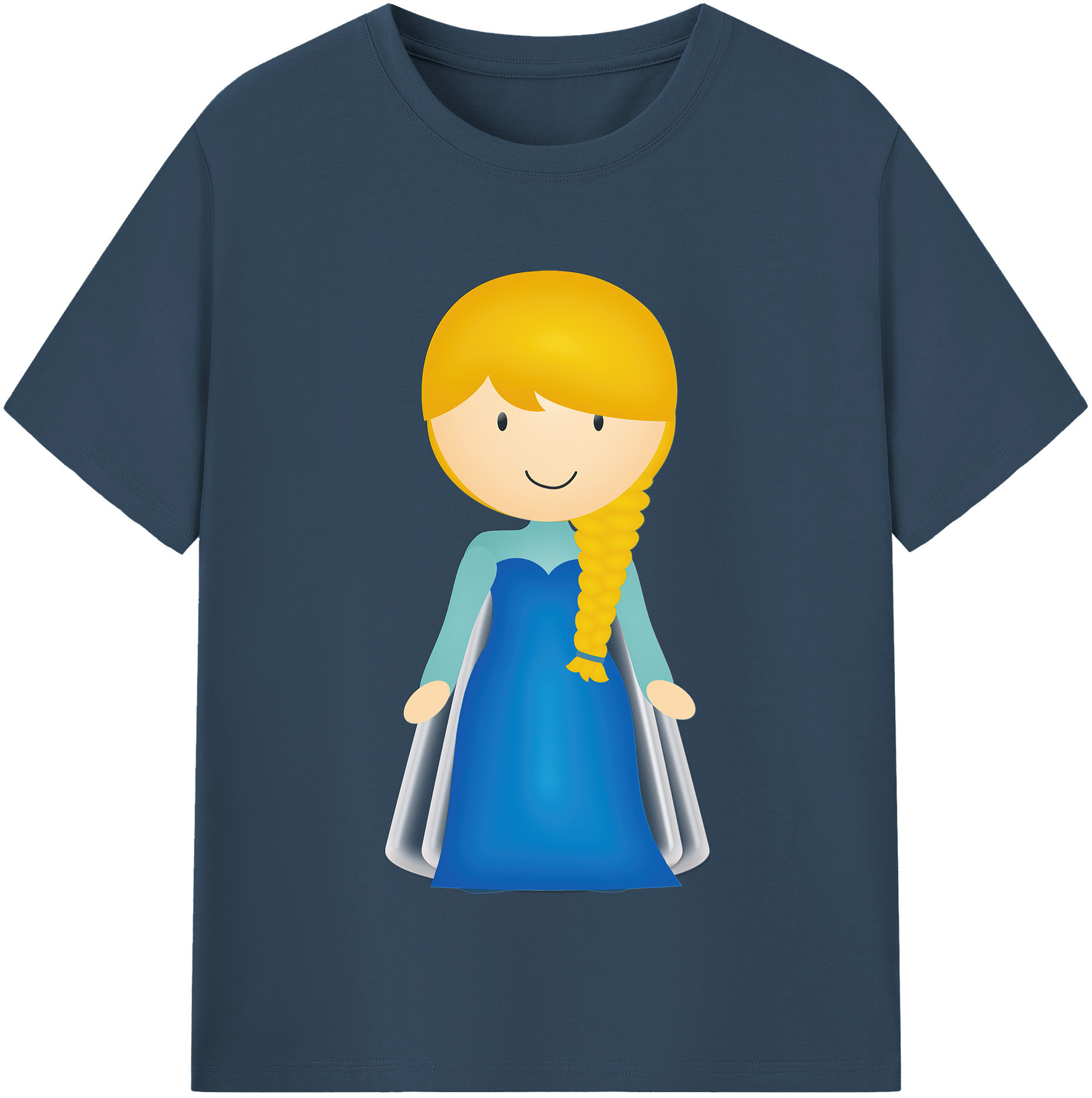 （画像用） アナと雪の女王 アンナ エルサ Frozen Anna Elsa 綿100％半袖Tシャツ（フロントプリント）