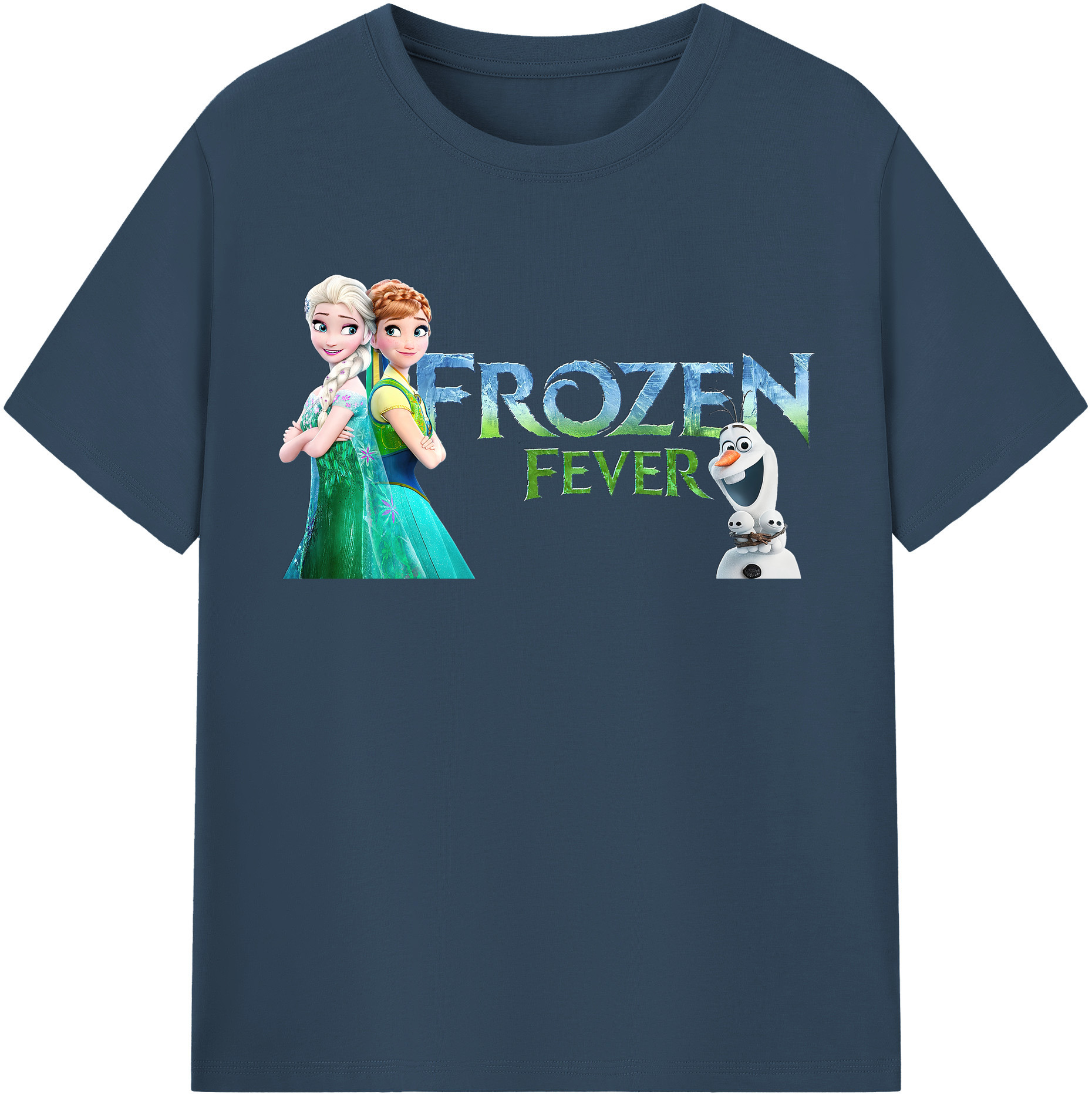 （画像用） アナと雪の女王 アンナ エルサ Frozen Anna Elsa 綿100％半袖Tシャツ（フロントプリント）