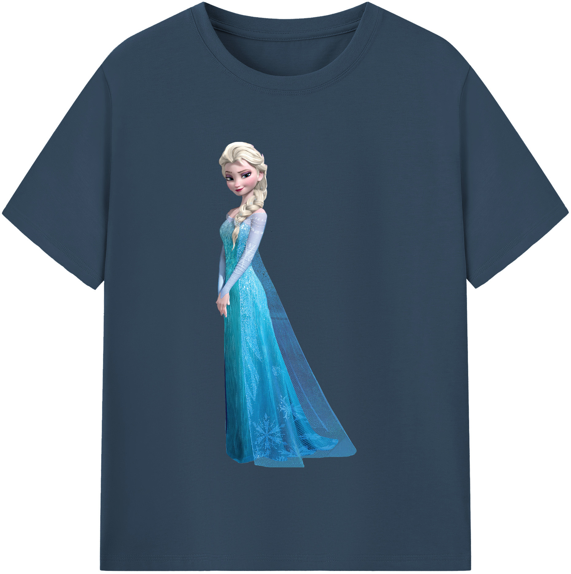 （画像用） アナと雪の女王 アンナ エルサ Frozen Anna Elsa 綿100％半袖Tシャツ（フロントプリント）