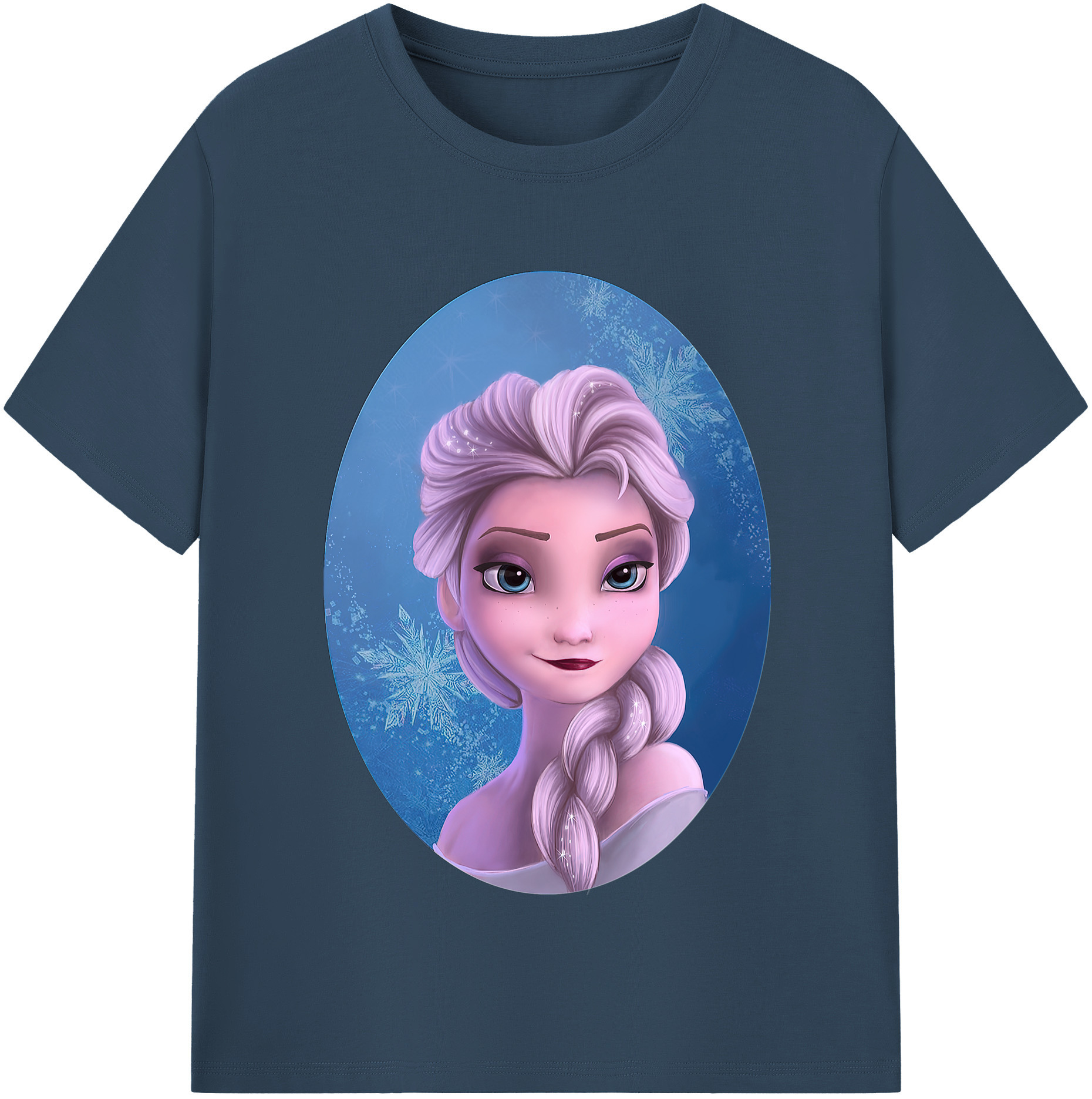 （画像用） アナと雪の女王 アンナ エルサ Frozen Anna Elsa 綿100％半袖Tシャツ（フロントプリント）