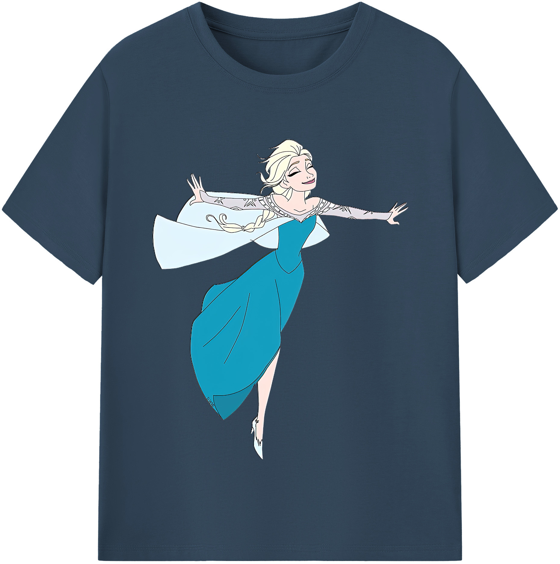 （画像用） アナと雪の女王 アンナ エルサ Frozen Anna Elsa 綿100％半袖Tシャツ（フロントプリント）