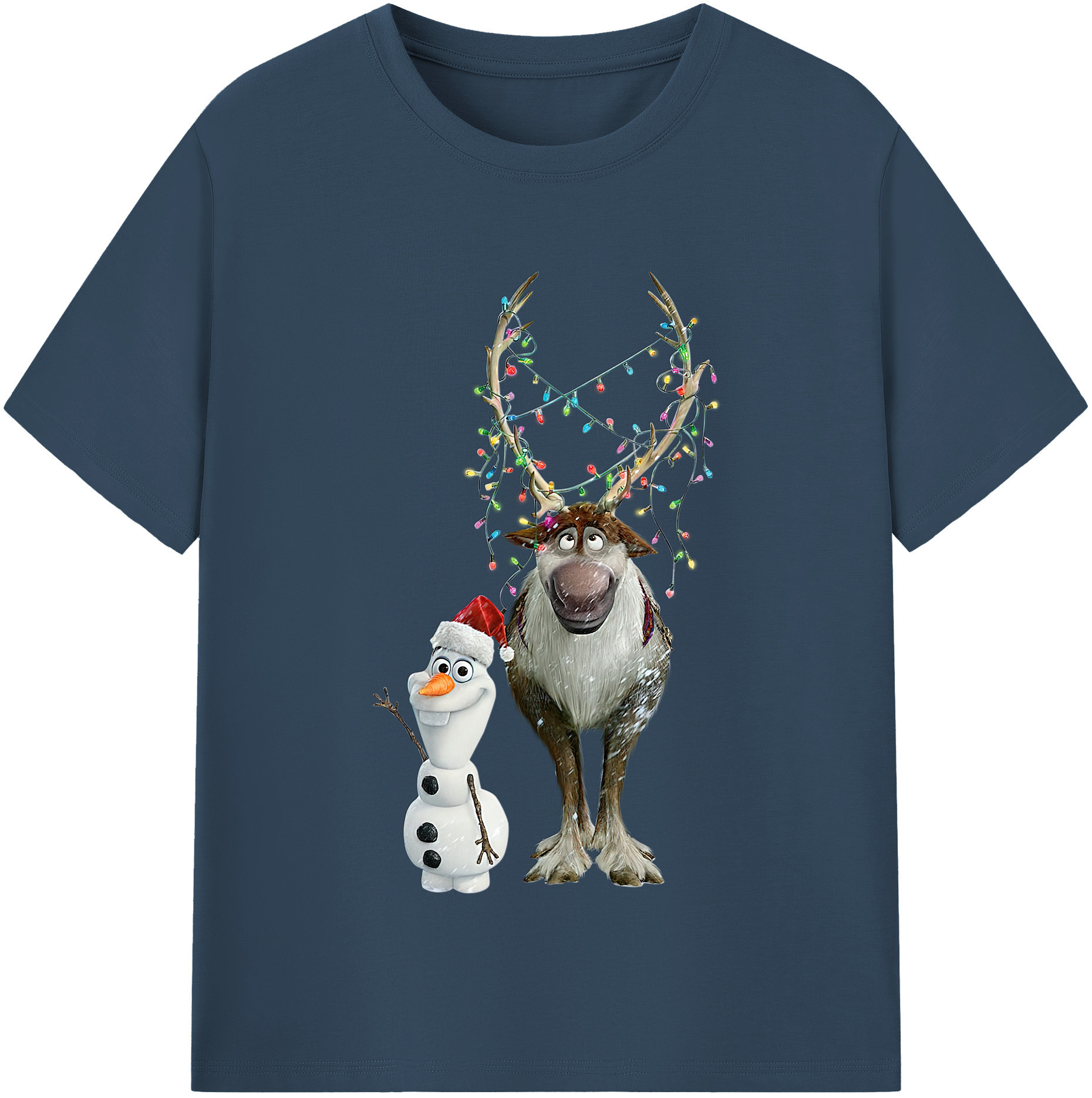 （画像用） アナと雪の女王 アンナ エルサ Frozen Anna Elsa 綿100％半袖Tシャツ（フロントプリント）