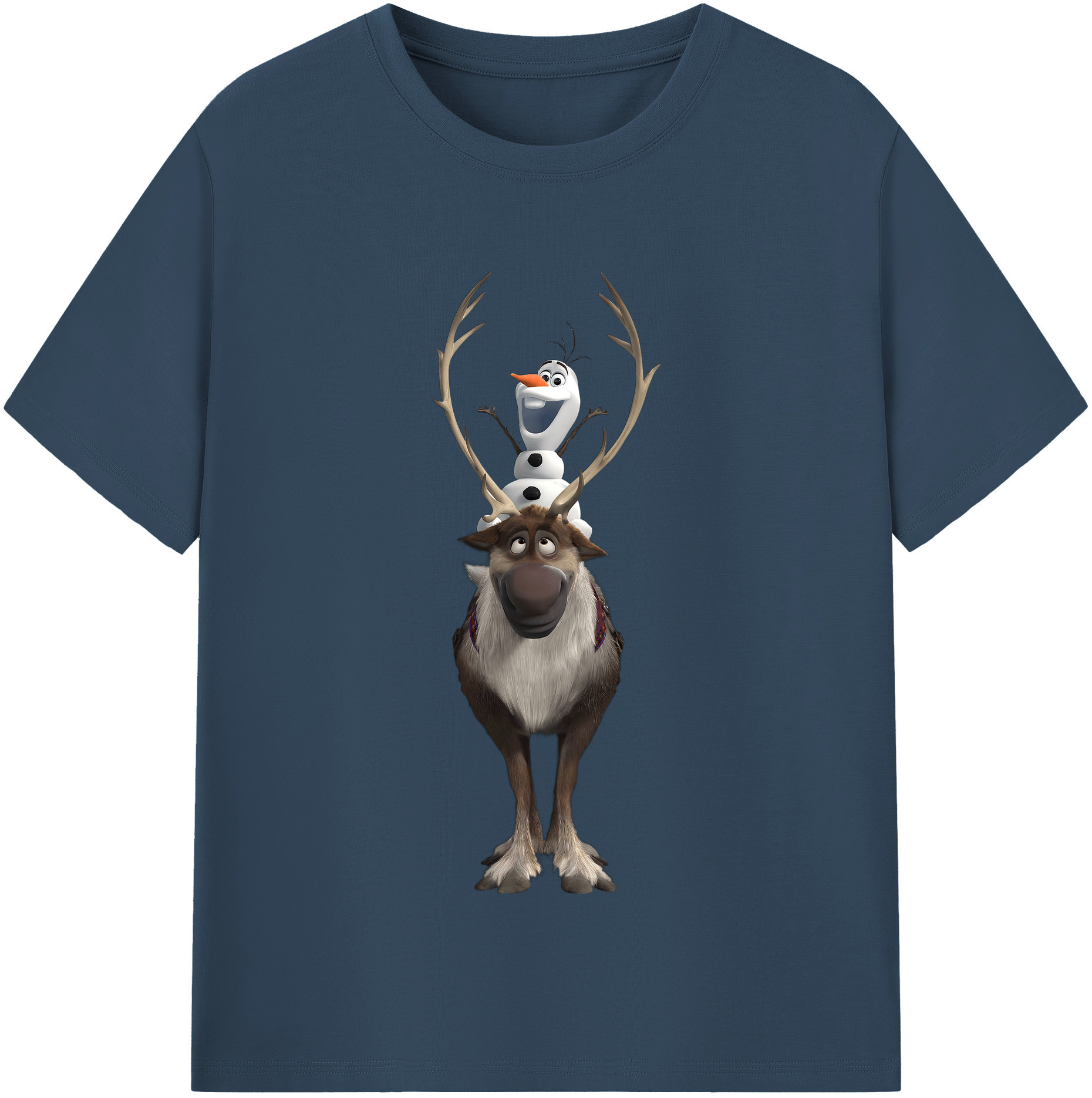 （画像用） アナと雪の女王 アンナ エルサ Frozen Anna Elsa 綿100％半袖Tシャツ（フロントプリント）