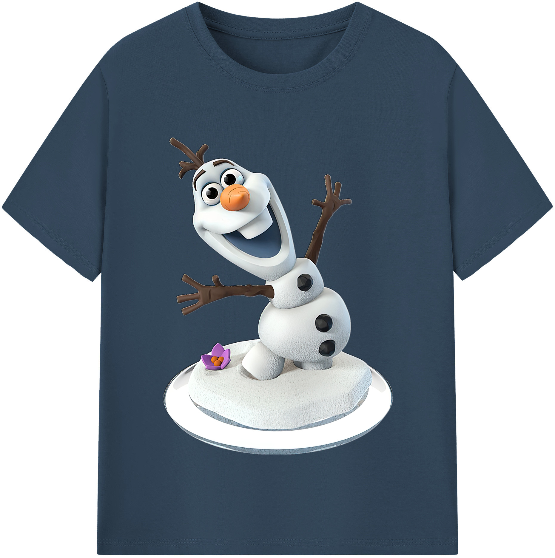 （画像用） アナと雪の女王 アンナ エルサ Frozen Anna Elsa 綿100％半袖Tシャツ（フロントプリント）