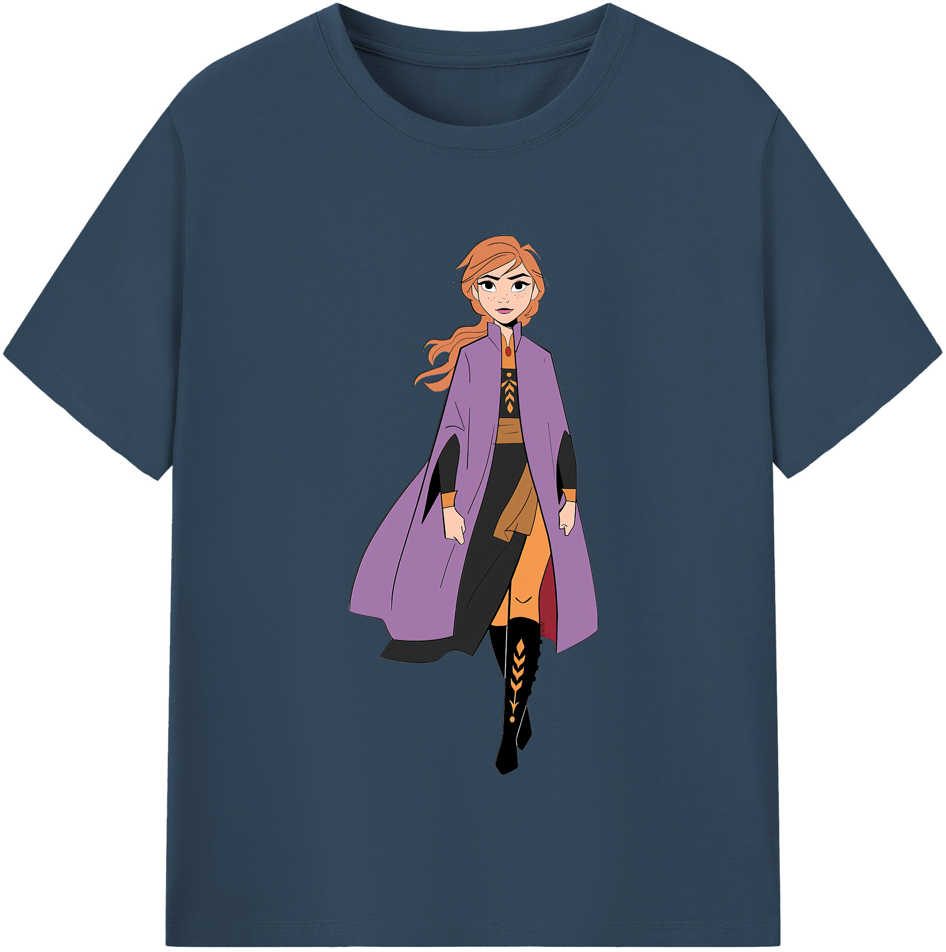 （画像用） アナと雪の女王 アンナ エルサ Frozen Anna Elsa 綿100％半袖Tシャツ（フロントプリント）