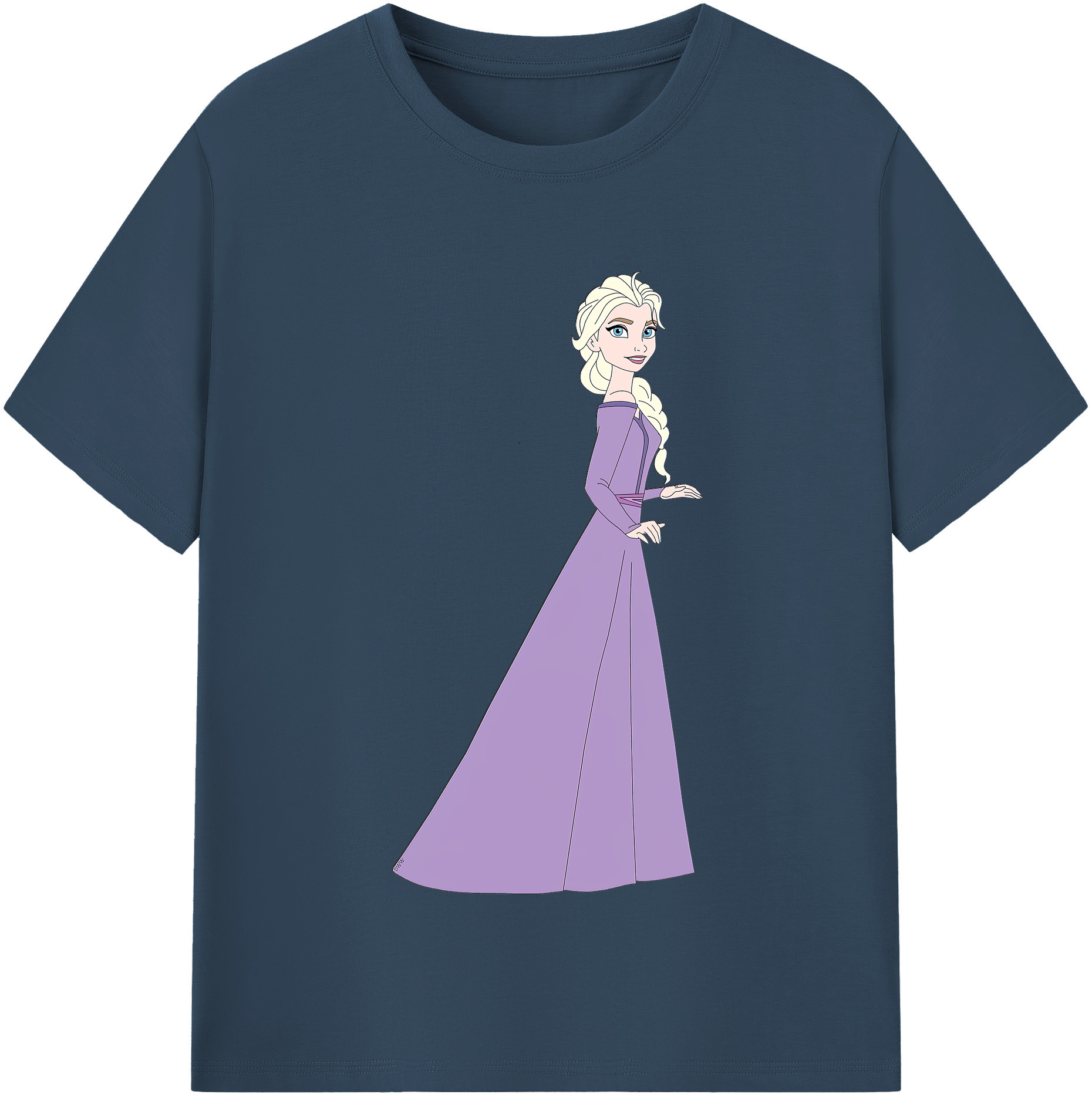 （画像用） アナと雪の女王 アンナ エルサ Frozen Anna Elsa 綿100％半袖Tシャツ（フロントプリント）