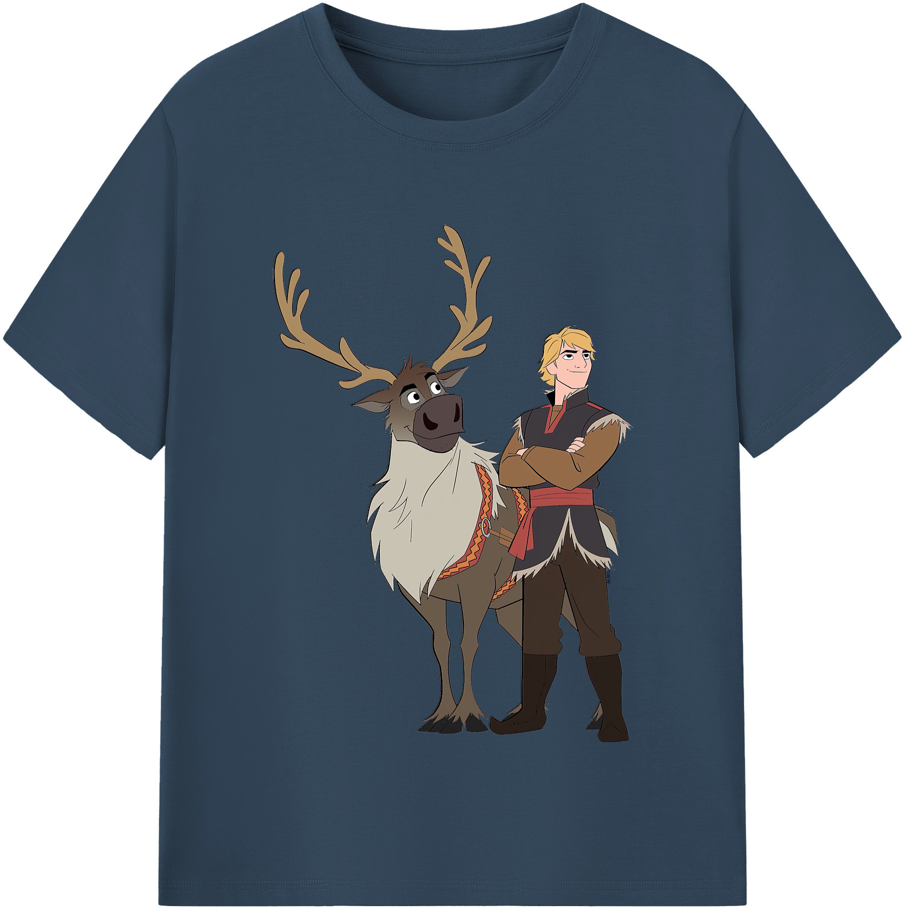 （画像用） アナと雪の女王 アンナ エルサ Frozen Anna Elsa 綿100％半袖Tシャツ（フロントプリント）
