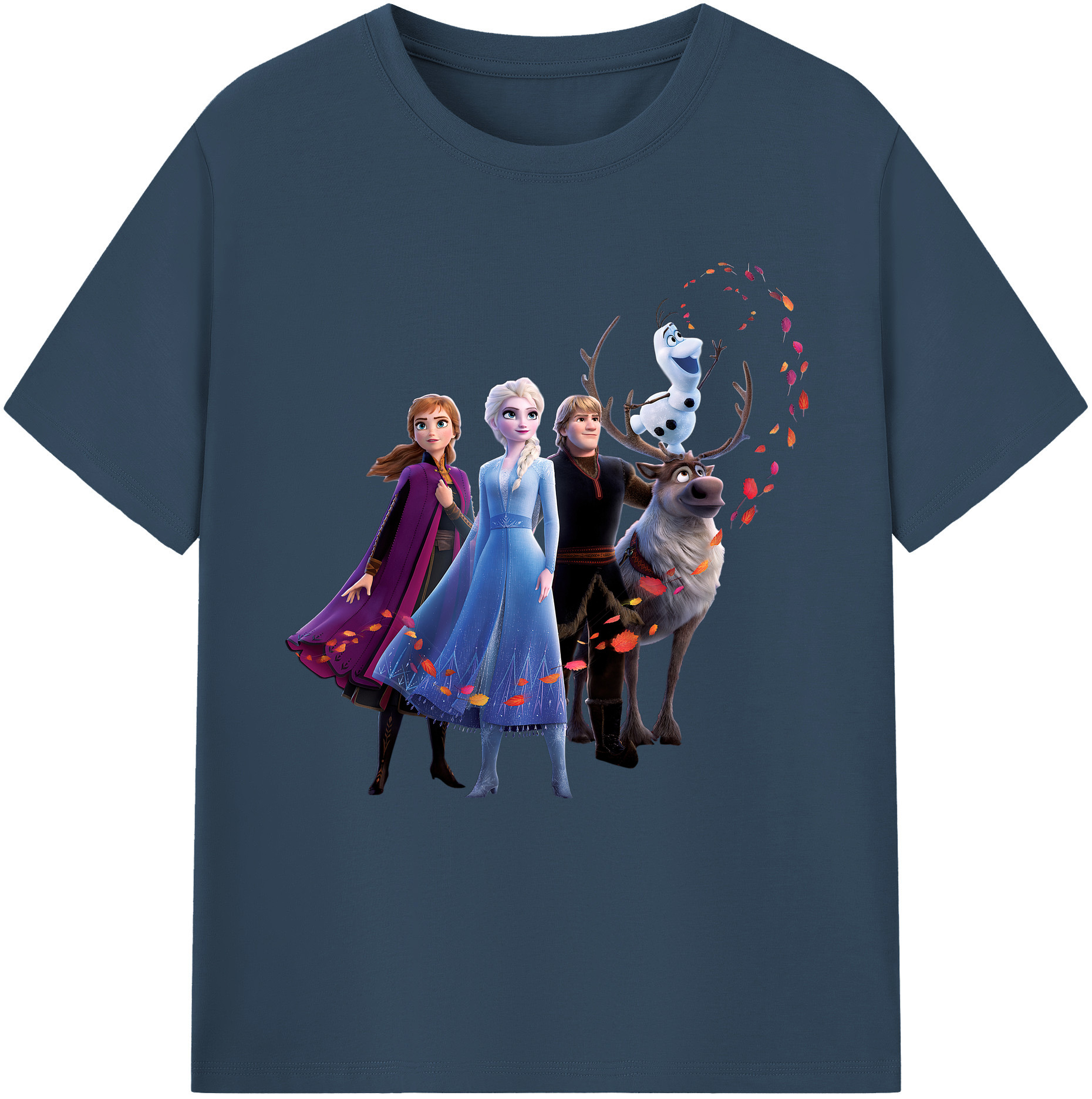 （画像用） アナと雪の女王 アンナ エルサ Frozen Anna Elsa 綿100％半袖Tシャツ（フロントプリント）
