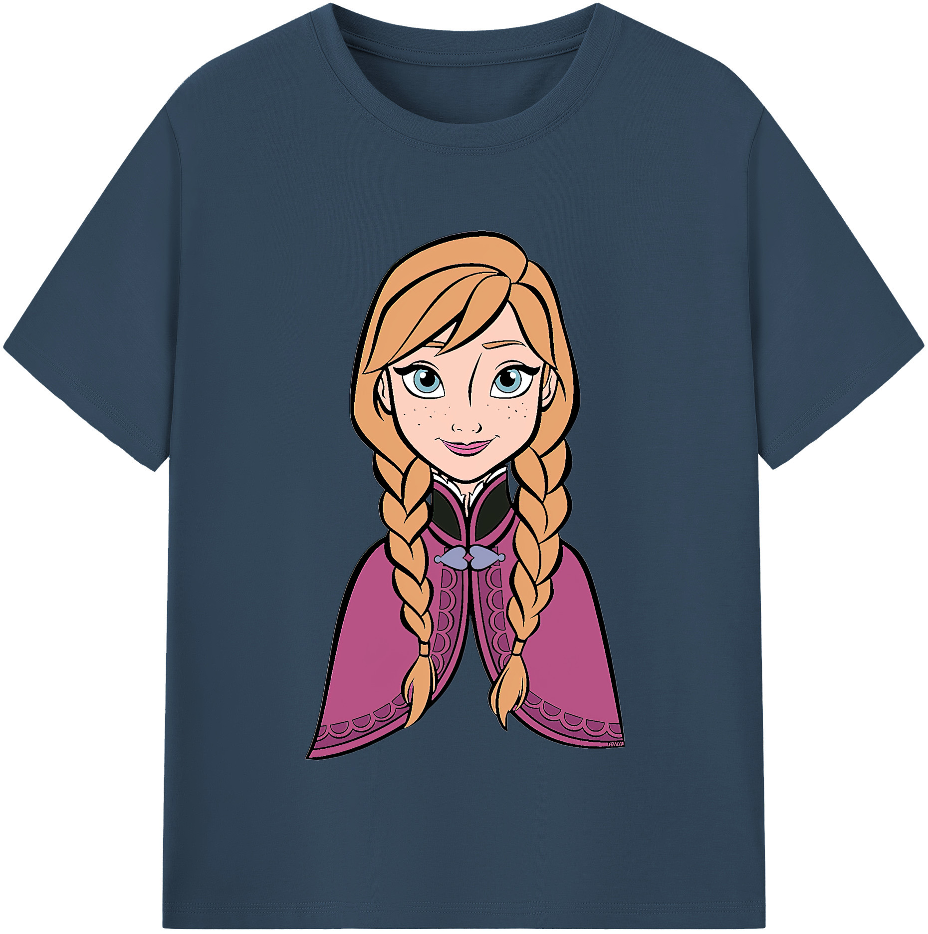 （画像用） アナと雪の女王 アンナ エルサ Frozen Anna Elsa 綿100％半袖Tシャツ（フロントプリント）