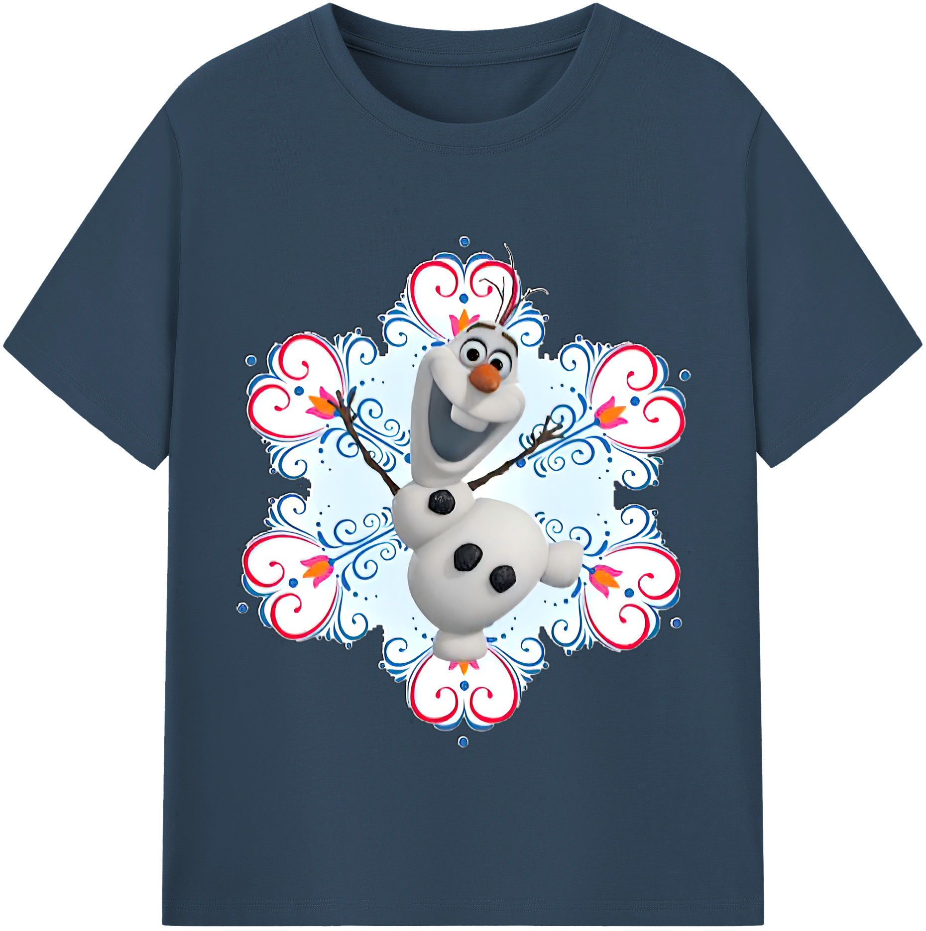 （画像用） アナと雪の女王 アンナ エルサ Frozen Anna Elsa 綿100％半袖Tシャツ（フロントプリント）