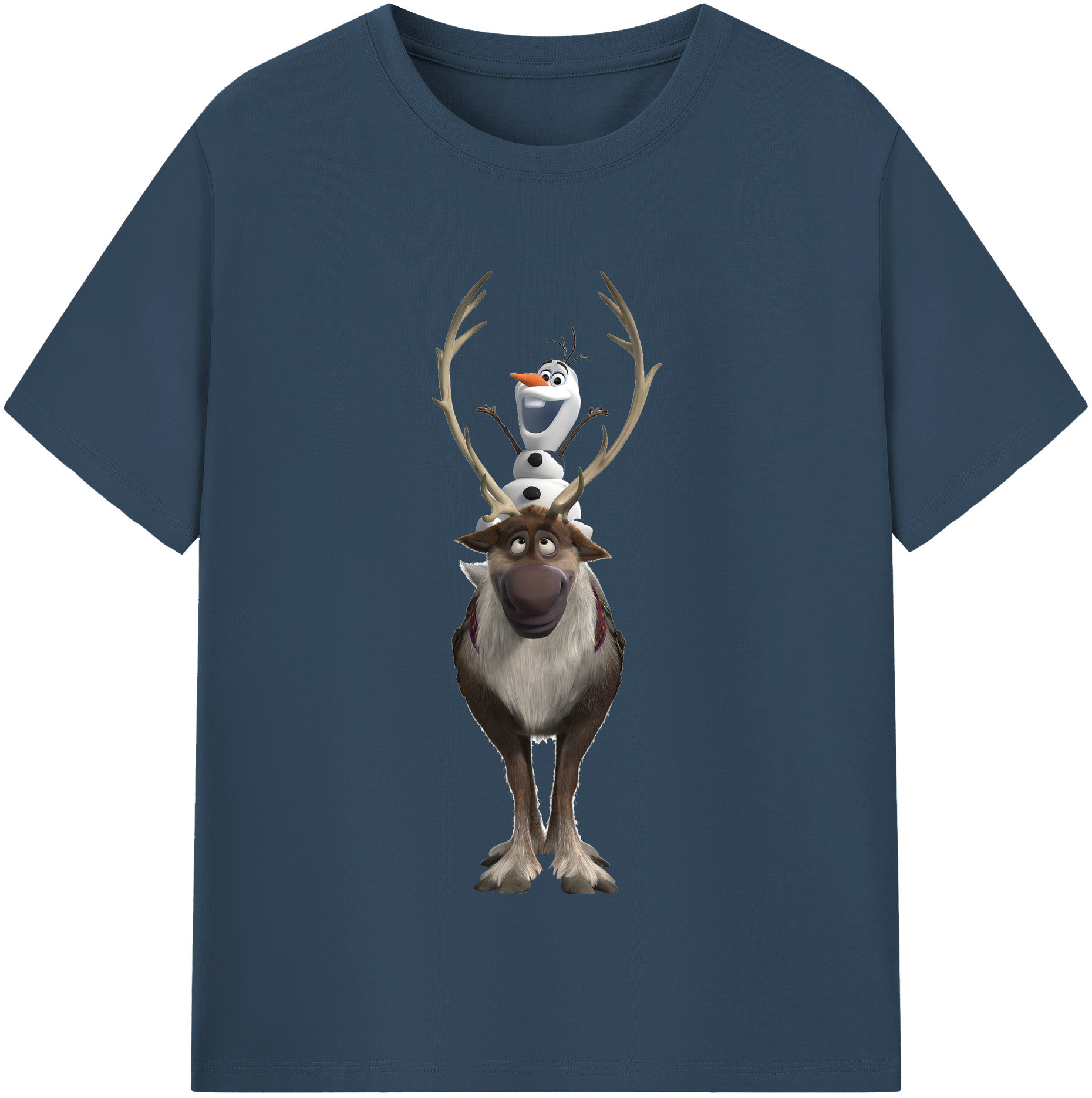 （画像用） アナと雪の女王 アンナ エルサ Frozen Anna Elsa 綿100％半袖Tシャツ（フロントプリント）
