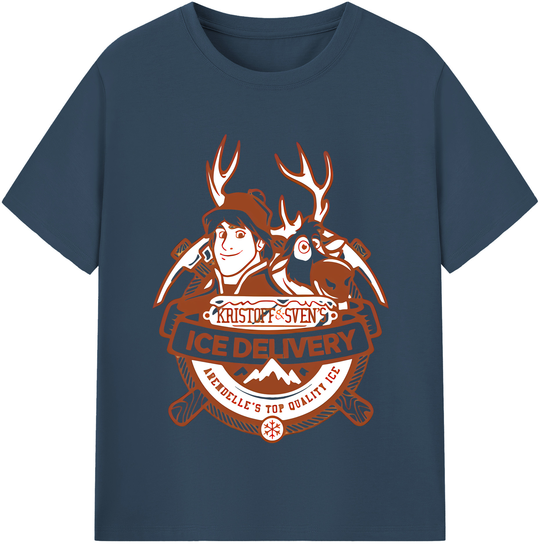 （画像用） アナと雪の女王 アンナ エルサ Frozen Anna Elsa 綿100％半袖Tシャツ（フロントプリント）