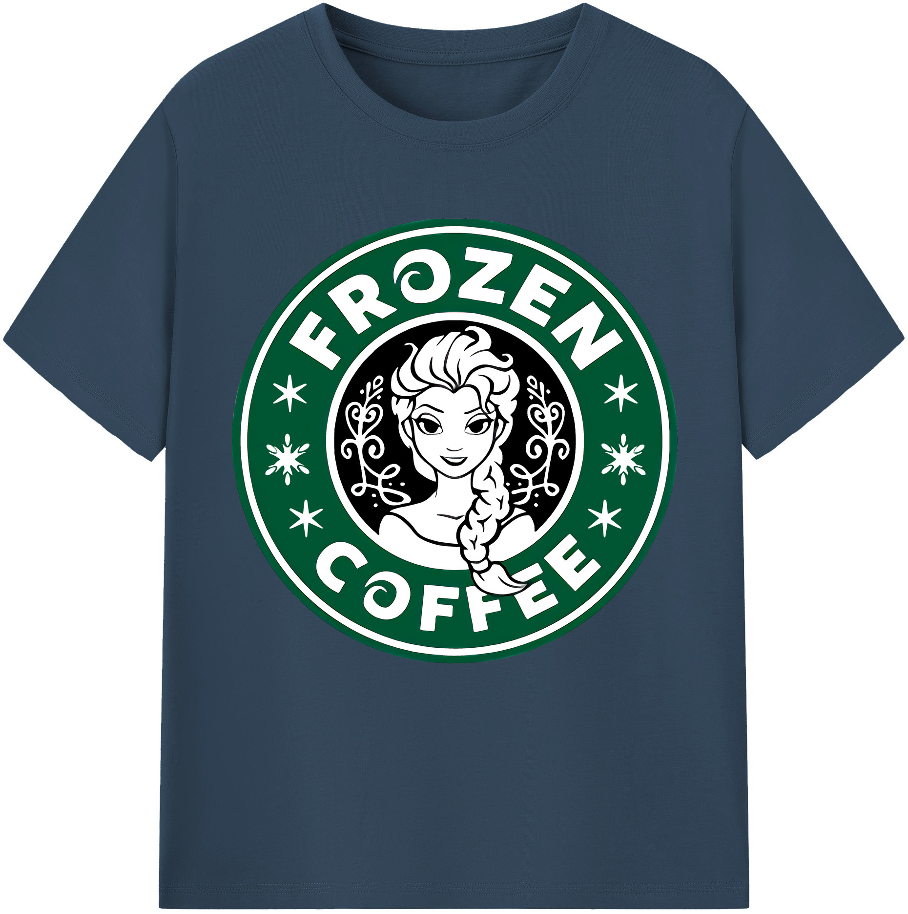 （画像用） アナと雪の女王 アンナ エルサ Frozen Anna Elsa 綿100％半袖Tシャツ（フロントプリント）