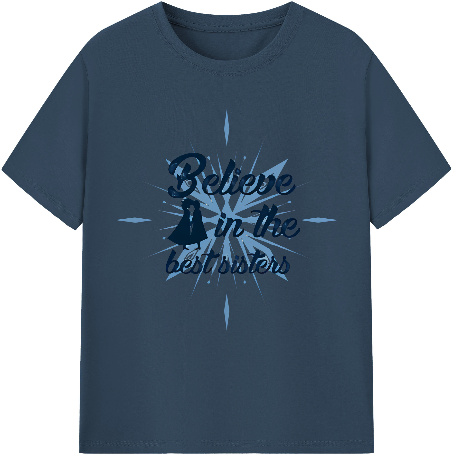 （画像用） アナと雪の女王 アンナ エルサ Frozen Anna Elsa 綿100％半袖Tシャツ（フロントプリント）
