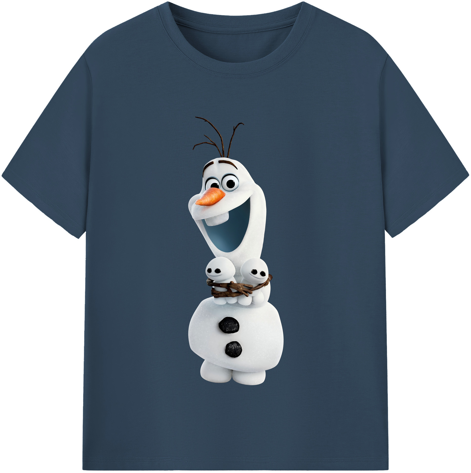 （画像用） アナと雪の女王 アンナ エルサ Frozen Anna Elsa 綿100％半袖Tシャツ（フロントプリント）