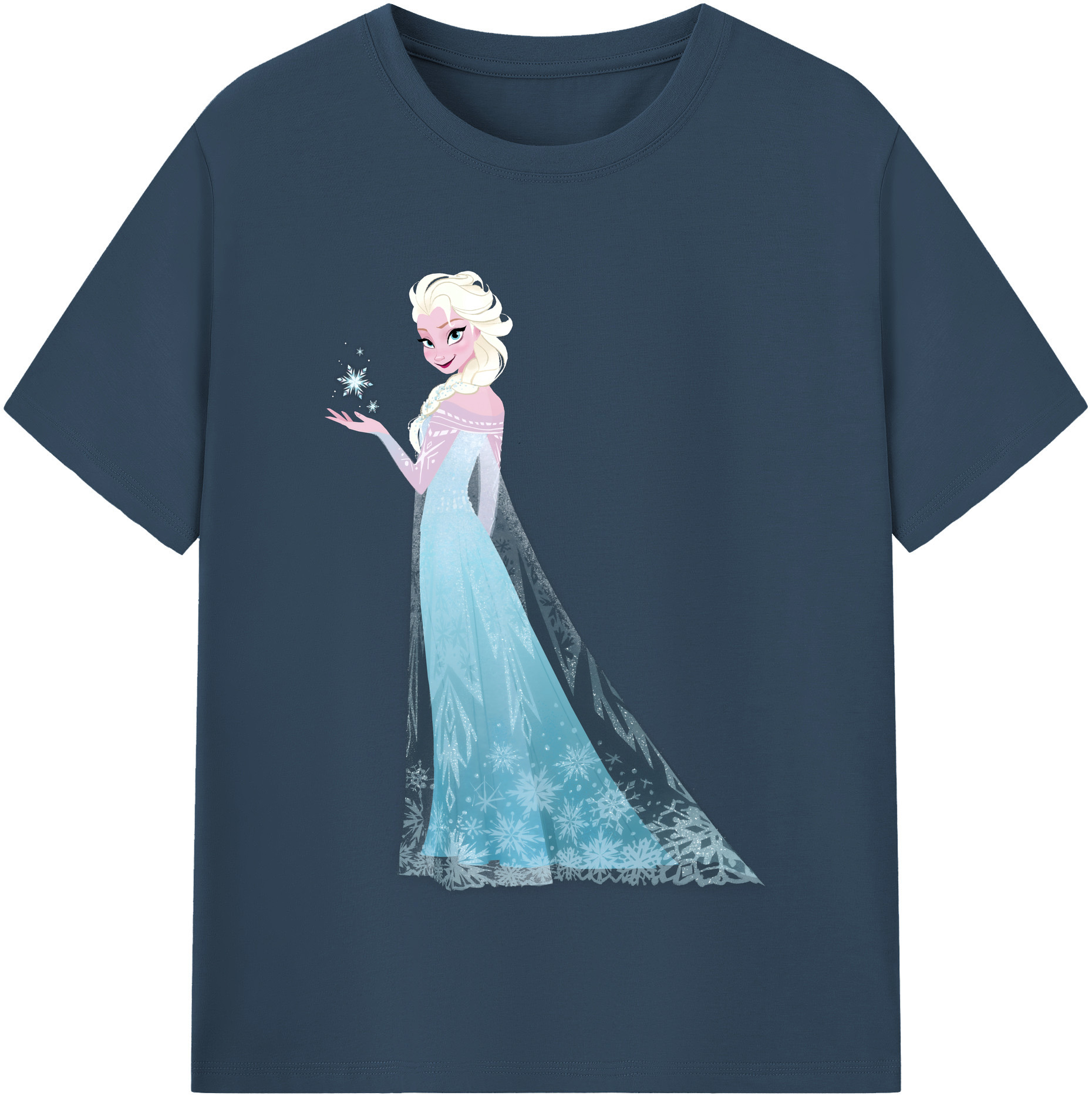 （画像用） アナと雪の女王 アンナ エルサ Frozen Anna Elsa 綿100％半袖Tシャツ（フロントプリント）