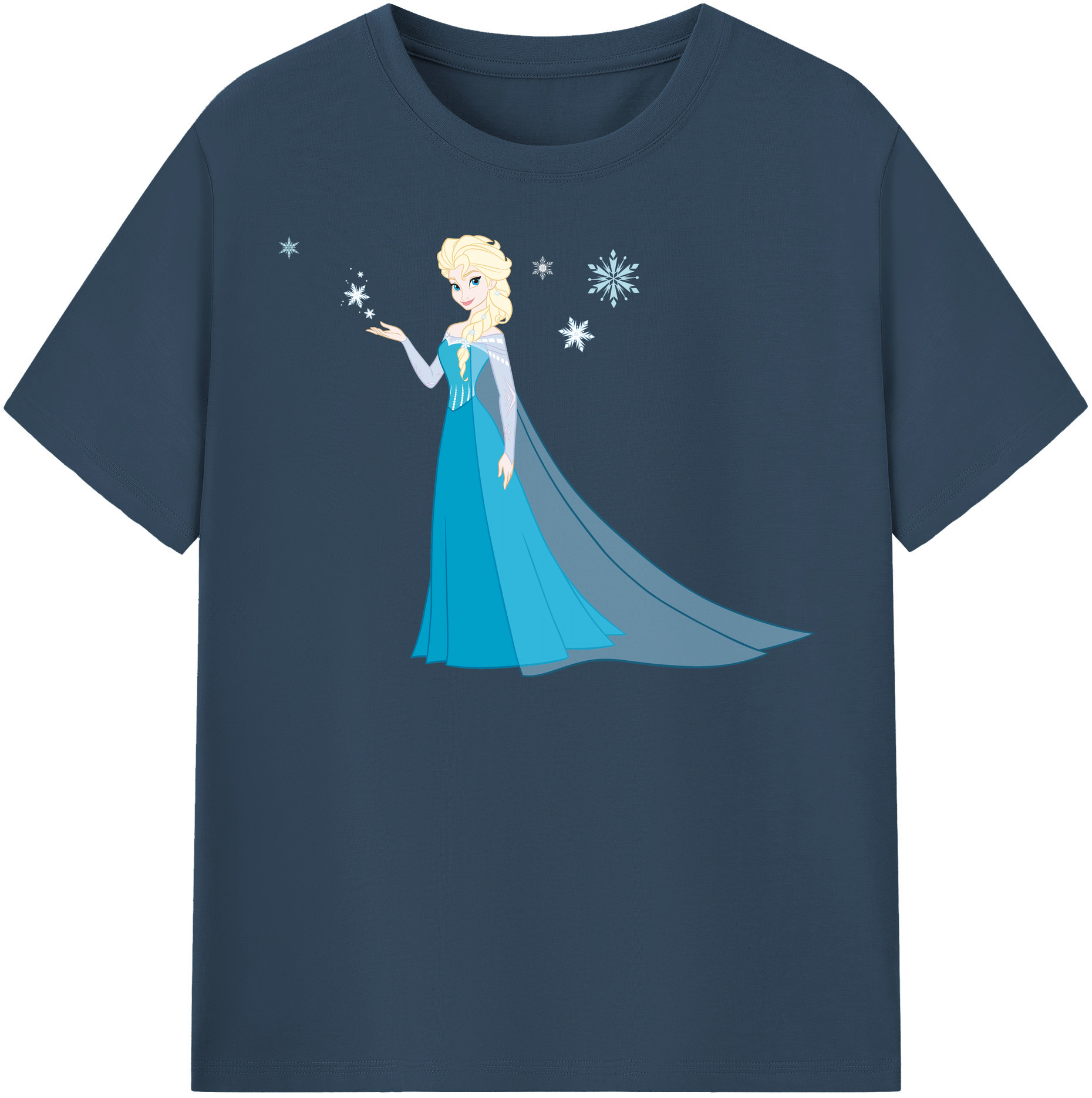 （画像用） アナと雪の女王 アンナ エルサ Frozen Anna Elsa 綿100％半袖Tシャツ（フロントプリント）
