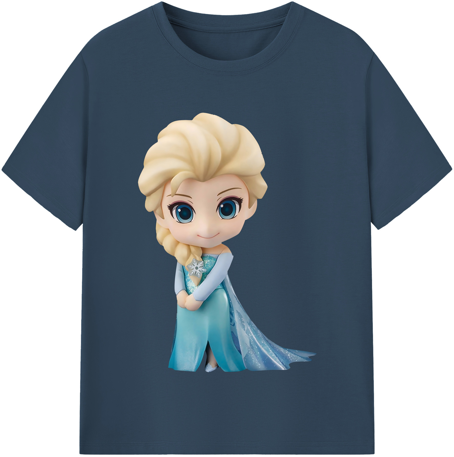 （画像用） アナと雪の女王 アンナ エルサ Frozen Anna Elsa 綿100％半袖Tシャツ（フロントプリント）