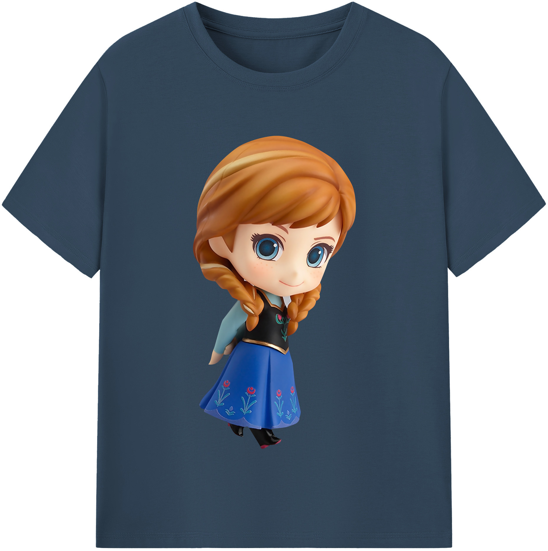 （画像用） アナと雪の女王 アンナ エルサ Frozen Anna Elsa 綿100％半袖Tシャツ（フロントプリント）