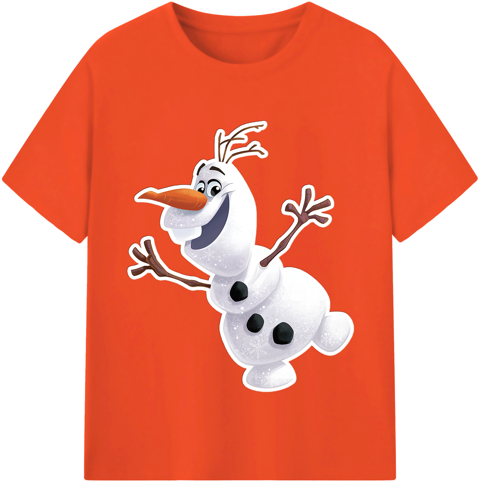 （画像用） アナと雪の女王 アンナ エルサ Frozen Anna Elsa 綿100％半袖Tシャツ（フロントプリント）