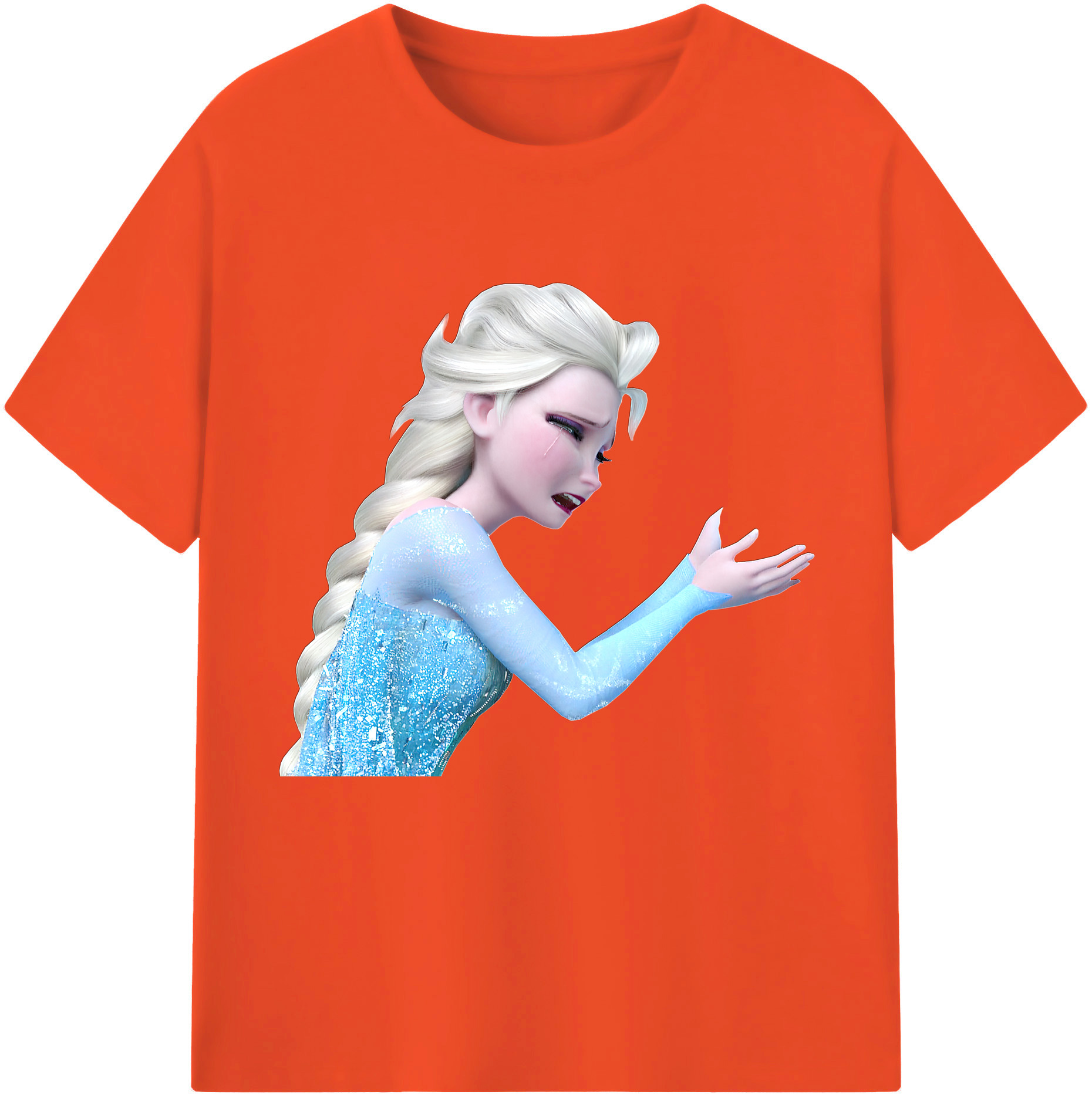 （画像用） アナと雪の女王 アンナ エルサ Frozen Anna Elsa 綿100％半袖Tシャツ（フロントプリント）