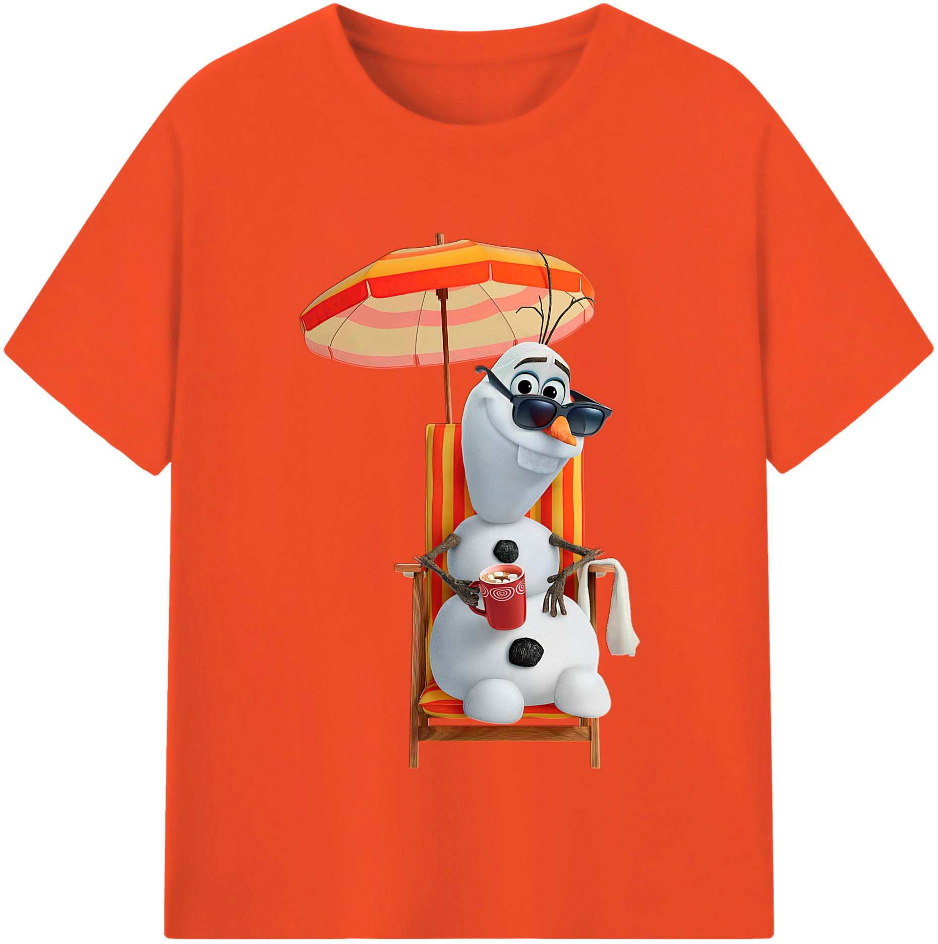（画像用） アナと雪の女王 アンナ エルサ Frozen Anna Elsa 綿100％半袖Tシャツ（フロントプリント）