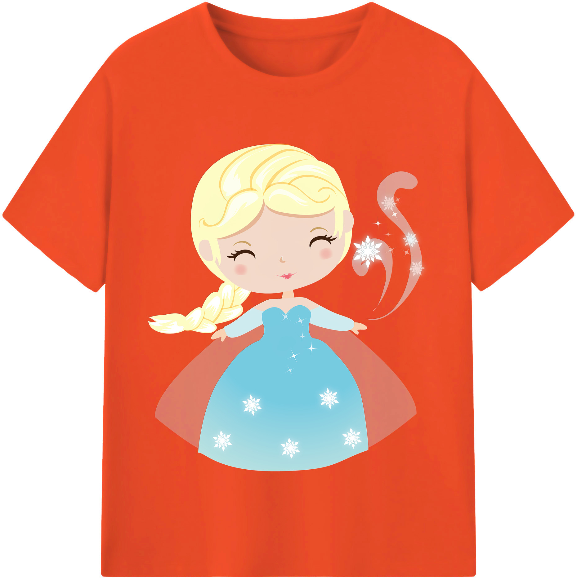 （画像用） アナと雪の女王 アンナ エルサ Frozen Anna Elsa 綿100％半袖Tシャツ（フロントプリント）