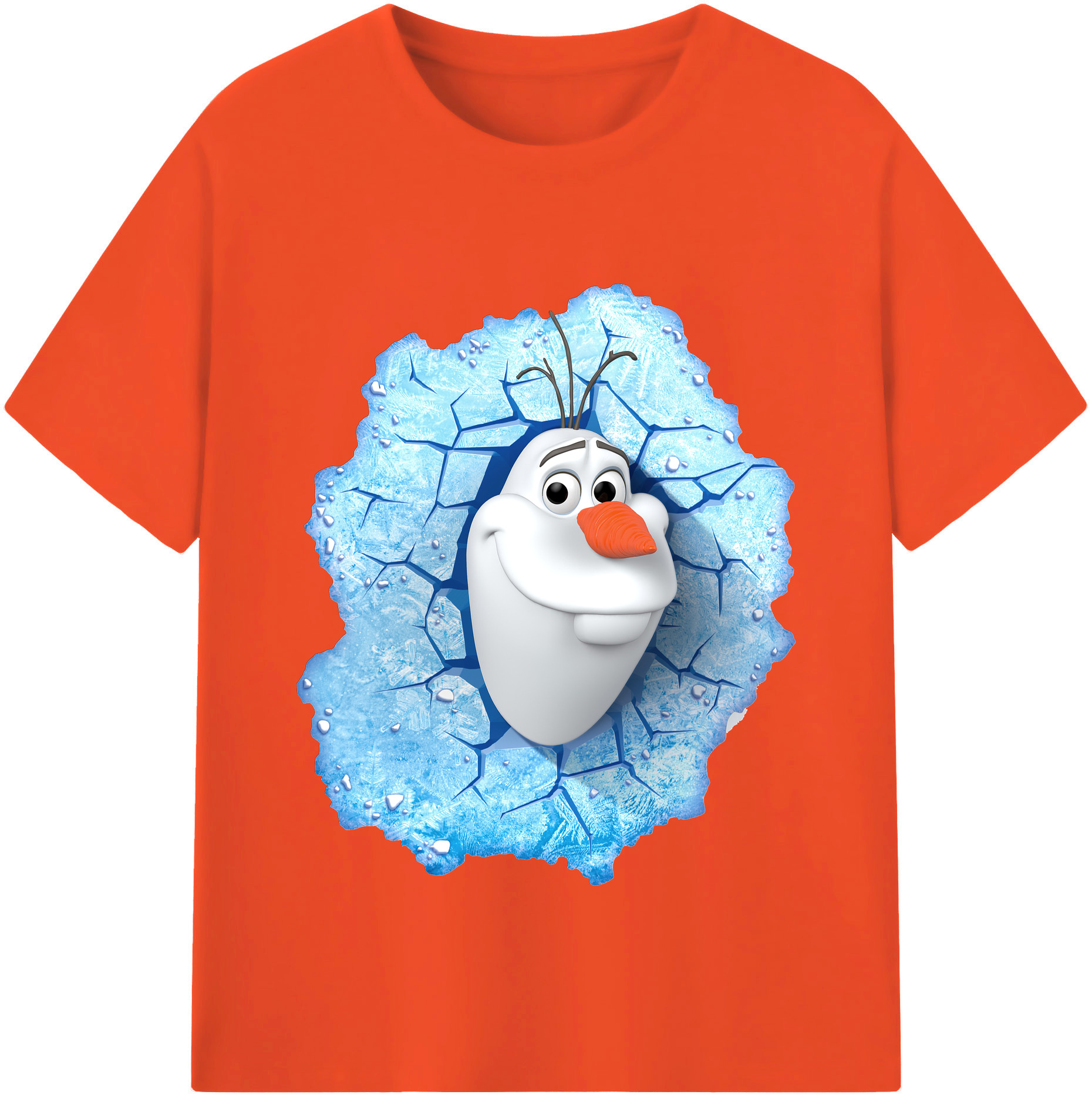 （画像用） アナと雪の女王 アンナ エルサ Frozen Anna Elsa 綿100％半袖Tシャツ（フロントプリント）