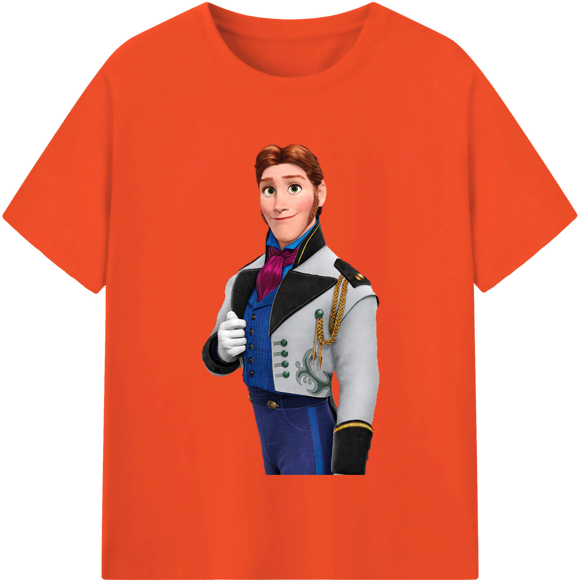 （画像用） アナと雪の女王 アンナ エルサ Frozen Anna Elsa 綿100％半袖Tシャツ（フロントプリント）