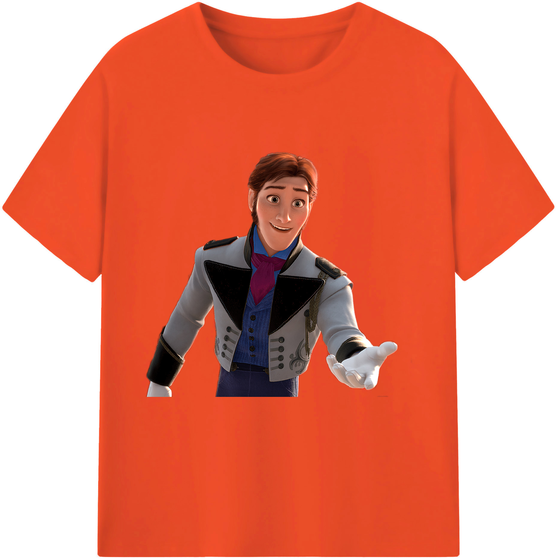 （画像用） アナと雪の女王 アンナ エルサ Frozen Anna Elsa 綿100％半袖Tシャツ（フロントプリント）