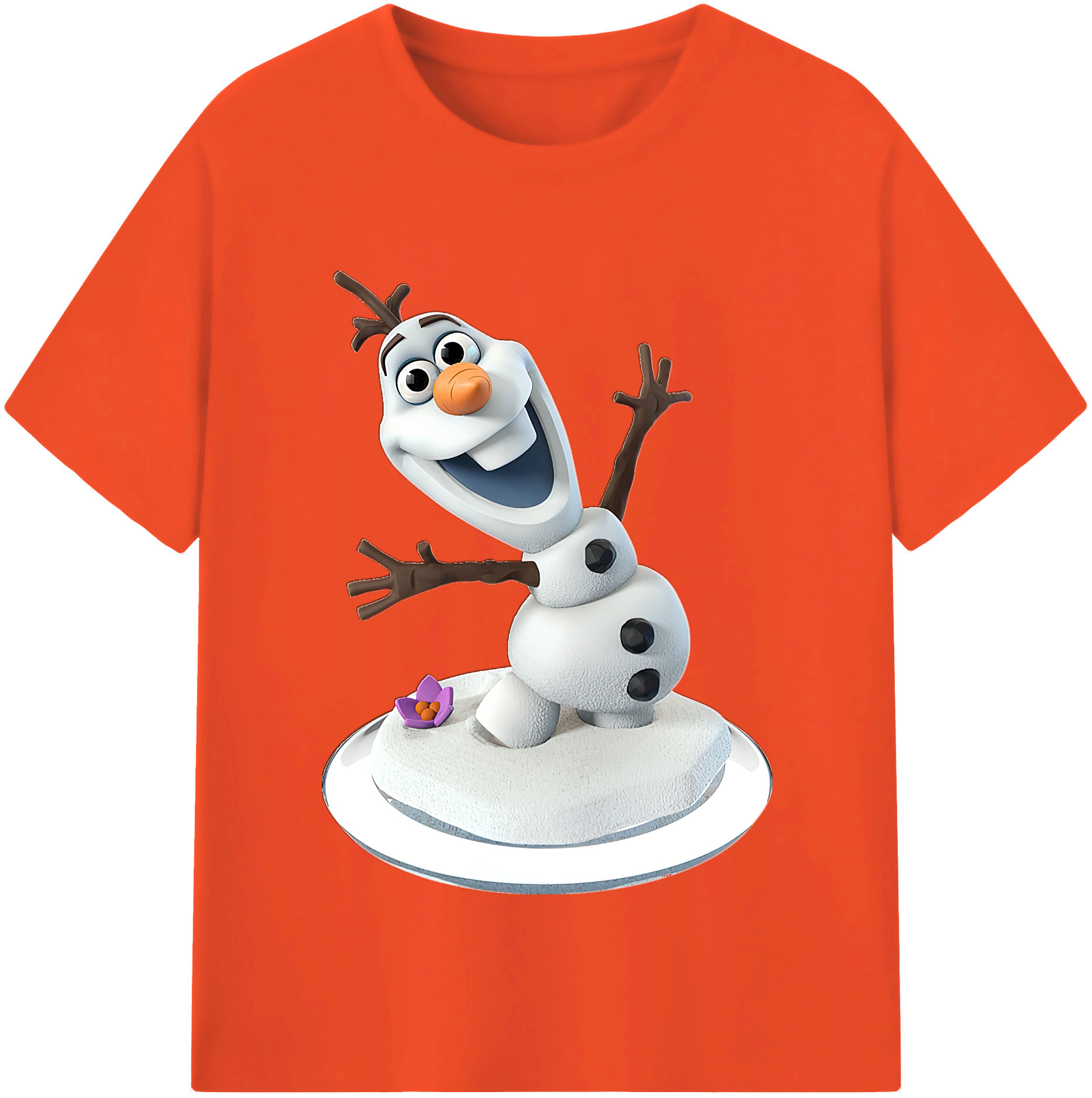 （画像用） アナと雪の女王 アンナ エルサ Frozen Anna Elsa 綿100％半袖Tシャツ（フロントプリント）