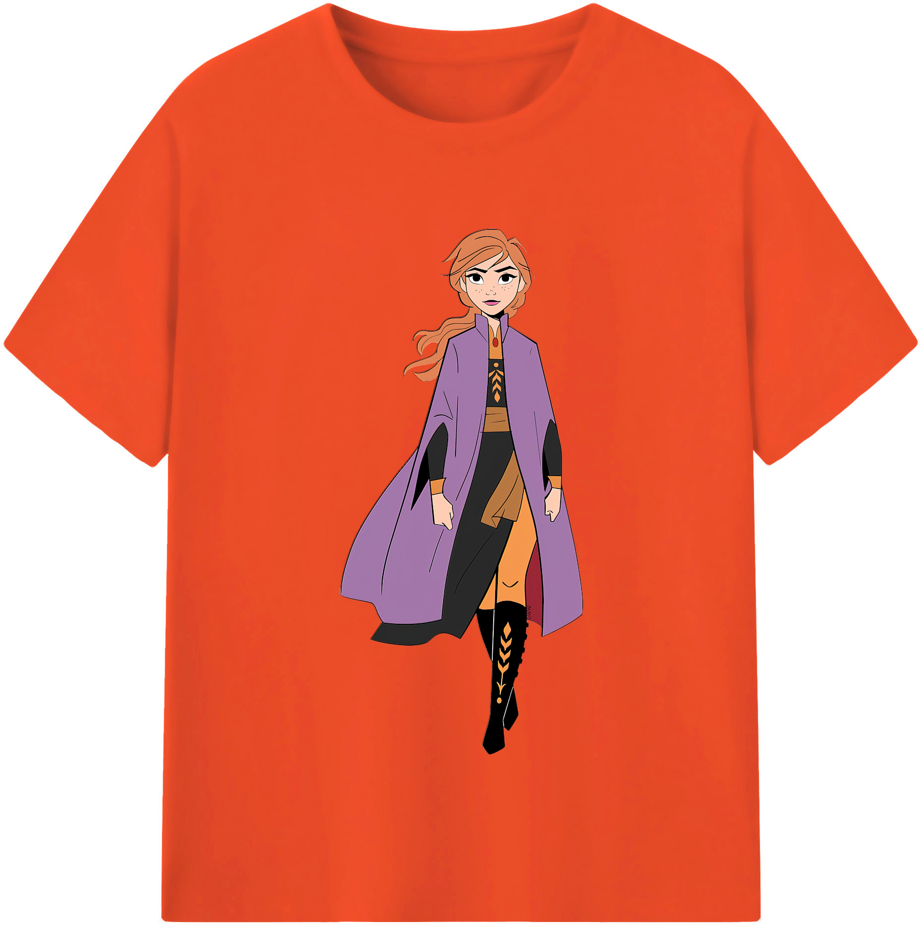 （画像用） アナと雪の女王 アンナ エルサ Frozen Anna Elsa 綿100％半袖Tシャツ（フロントプリント）
